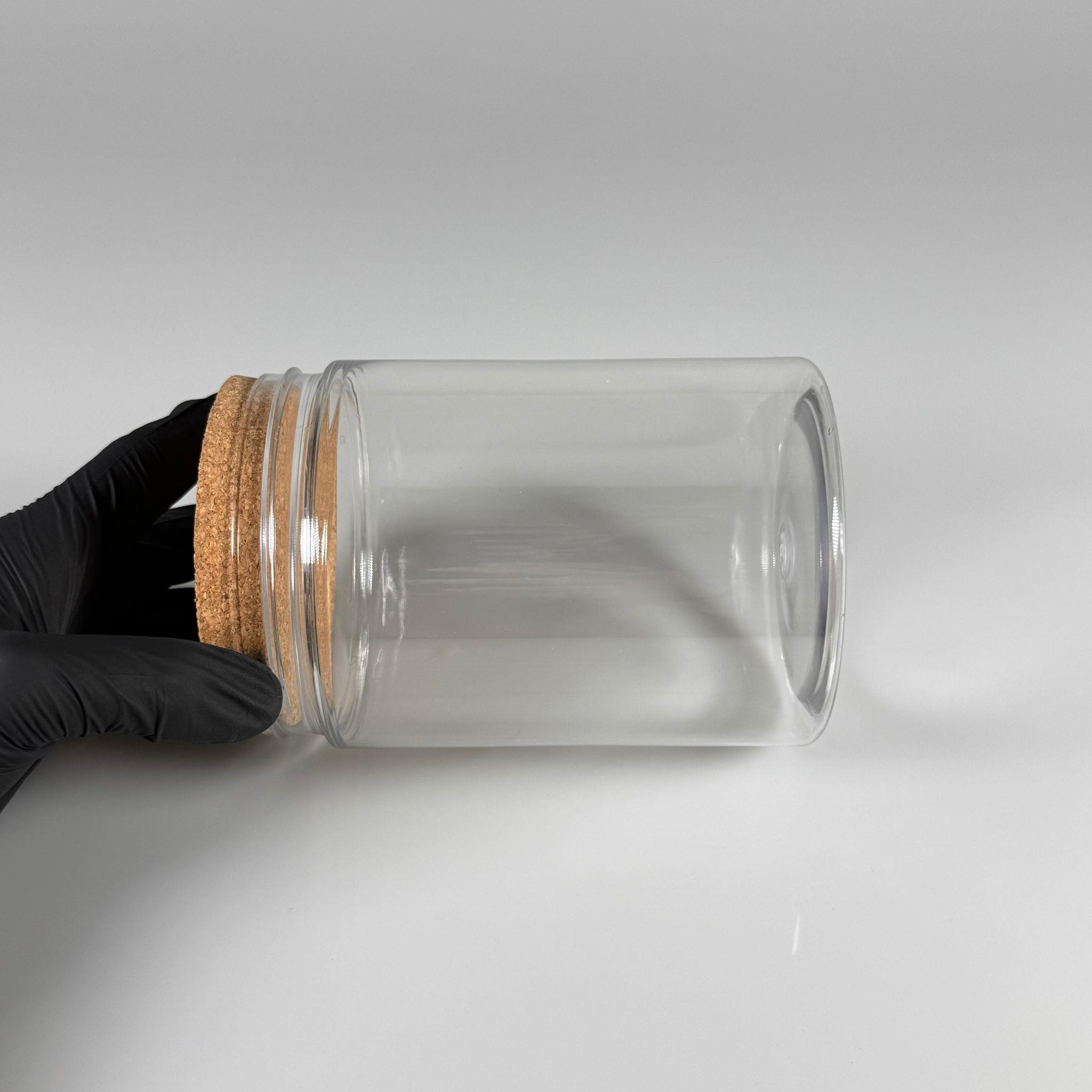 AHŞAP KAPAKLI PLASTİK SAKLAMA KABI - 1000 ML SERT PET KAVANOZ + AHŞAP MANTAR KAPAK SET - mutfak, raf düzenleyicileri