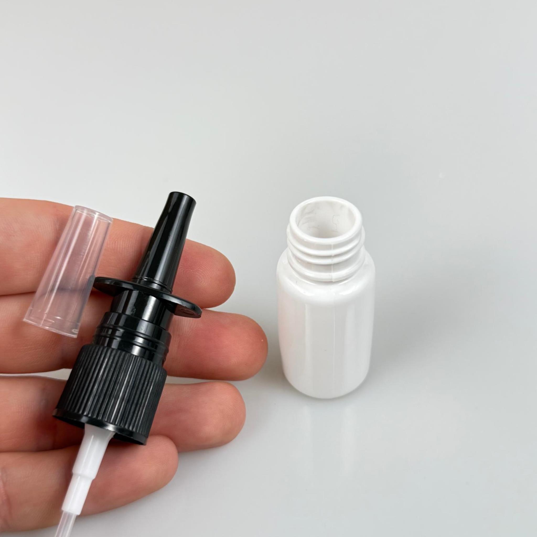 10 CC BEYAZ PET ŞİŞE- SİYAH NAZAL BURUN SPREYLİ 10 ML PLASTİK ŞİŞE