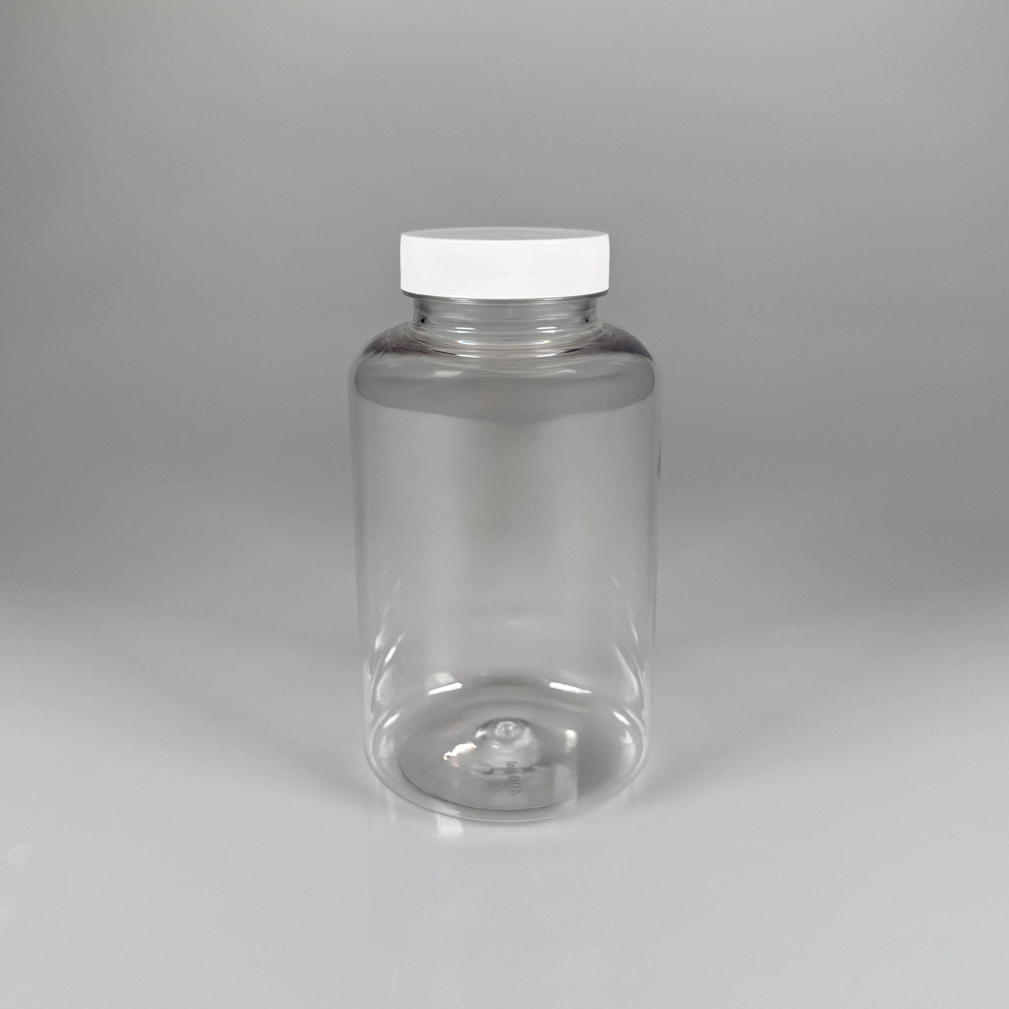 400 CC ŞEFFAF PET TABLET ŞİŞESİ - BEYAZ KAPAKLI - 400 ML KAPSÜL KUTUSU - İLAÇ ŞİŞESİ - MEDİKAL HAP ŞİŞESİ - FARMASÖTİK KAVANOZ