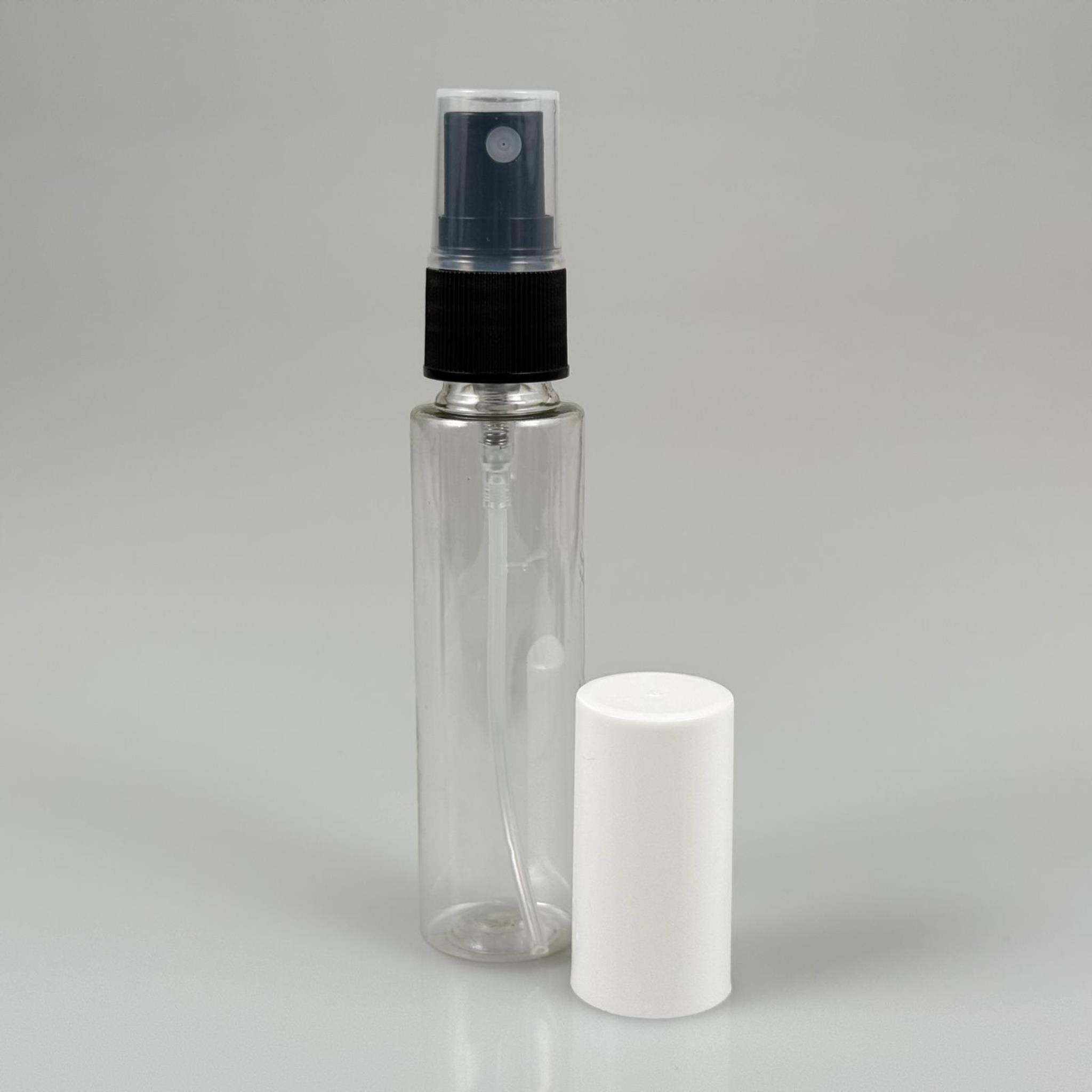 35 CC PARFÜM ŞİŞESİ PLASTİK - SİYAH SPREY + BEYAZ KAPAK - 35 ML PARFÜM ŞİŞESİ PET