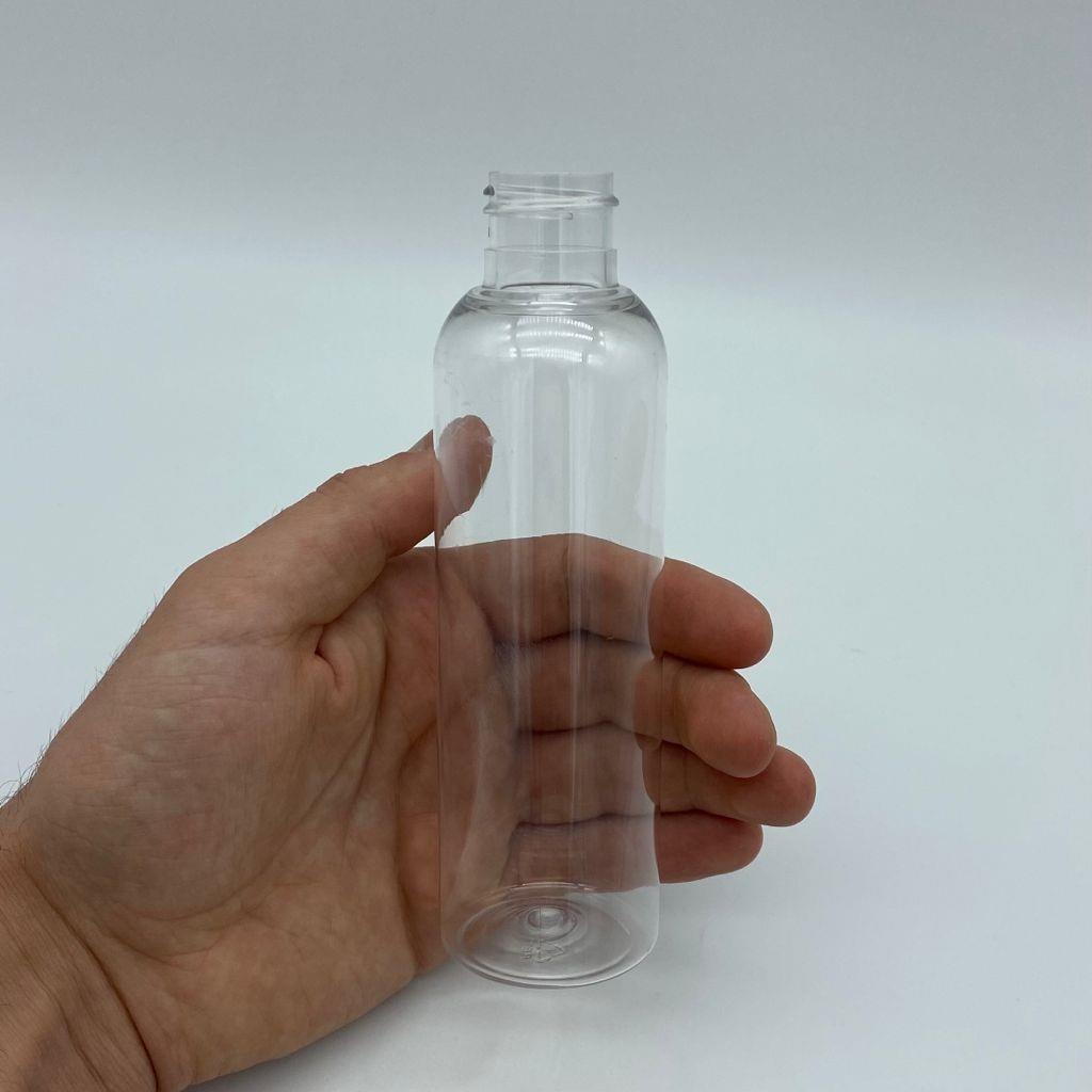 150 CC ŞEFFAF SİLİNDİR OVAL BOYUNLU PET ŞİŞE KAPAKSIZ (24 AĞIZ) - 150 ML PET ŞİŞE