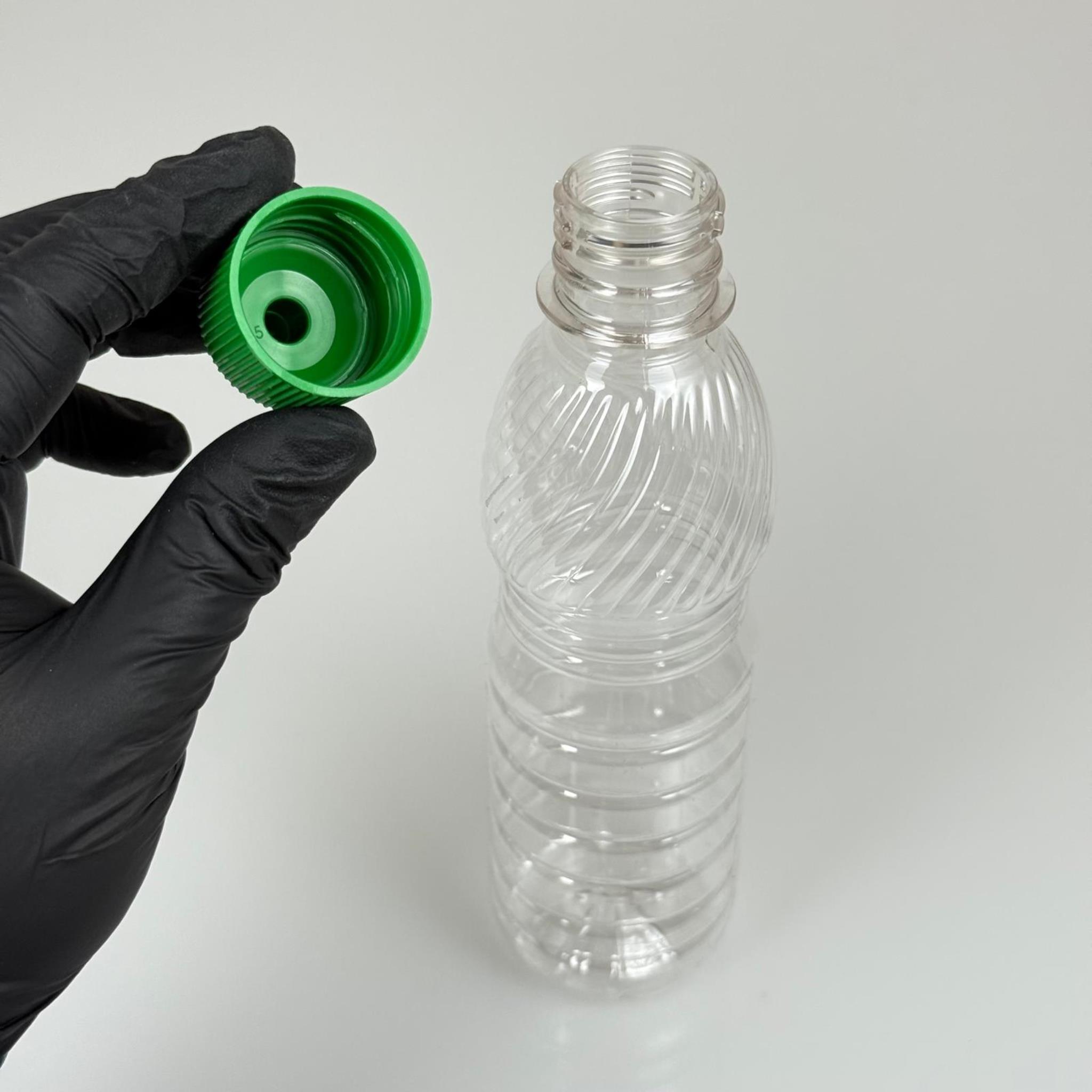 ZEYTİNYAĞI, SOS, ACI SOS, SİRKE, SRIRACHA VB BOŞ ŞİŞELERİ - YEŞİL SİVRİ TWİST AKITICI KAPAK + 250 ML ŞEFFAF PCO PET PLASTİK ŞİŞE TAKIM