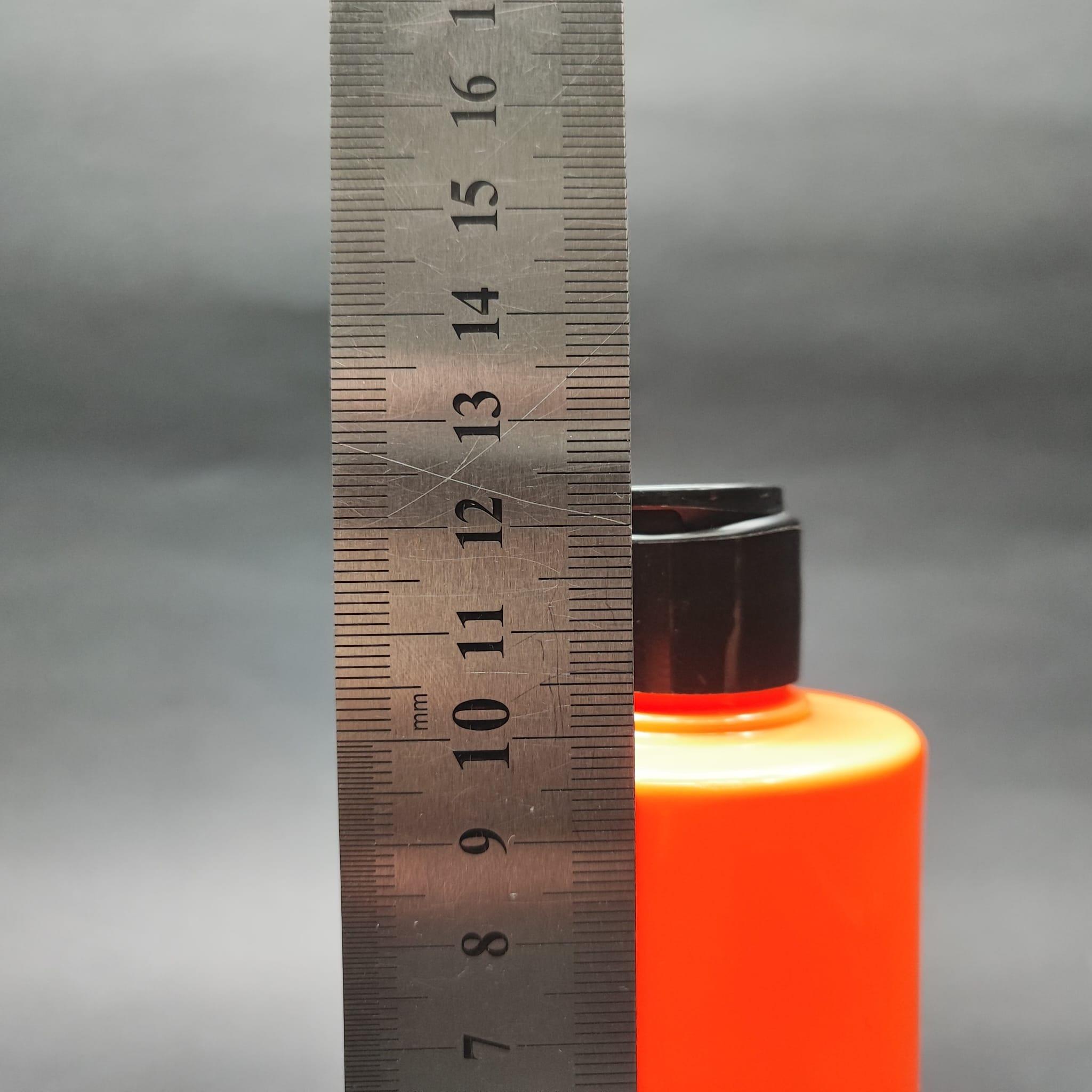 200 CC KÜT BOYUNLU SİLİNDİR PET ŞİŞE (24 GR) - SİYAH FARMASİ MODEL FLİPTOP KAPAKLI - 200 ML PLASTİK ŞİŞE - TURUNCU