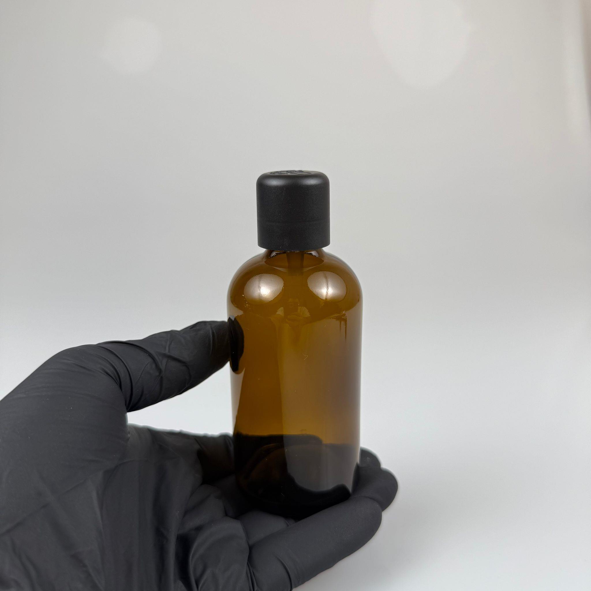 100 CC AMBER CAM ŞİŞE + İÇTEN DAMLALIKLI ÇOCUK KİLİTLİ SİYAH KAPAK - KAHVERENGİ 100 ML KİLİT KAPAKLI DAMLATMALI ŞİŞE