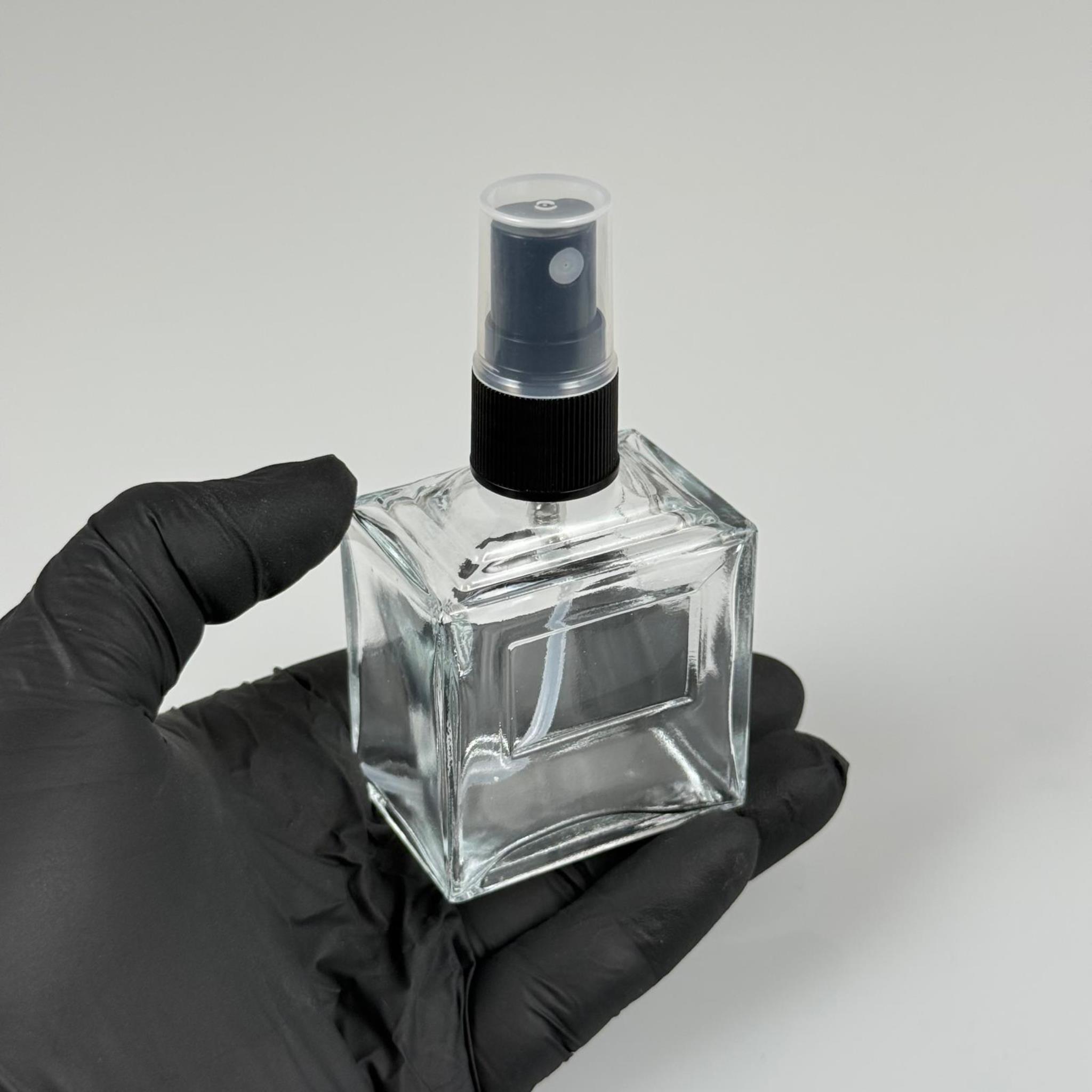 50 CC KÖŞELİ PRİZMA CAM ŞİŞE - SİYAH SPREYLİ TAKIM - 50 ML PRESTİJLİ ŞİŞE