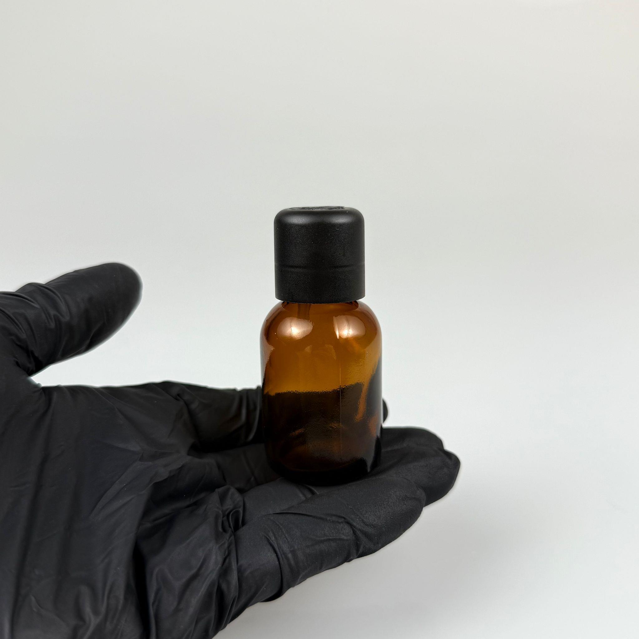 25 CC AMBER CAM ŞİŞE + İÇTEN DAMLALIKLI ÇOCUK KİLİTLİ SİYAH KAPAK - KAHVERENGİ 25 ML KİLİT KAPAKLI DAMLATMALI ŞİŞE