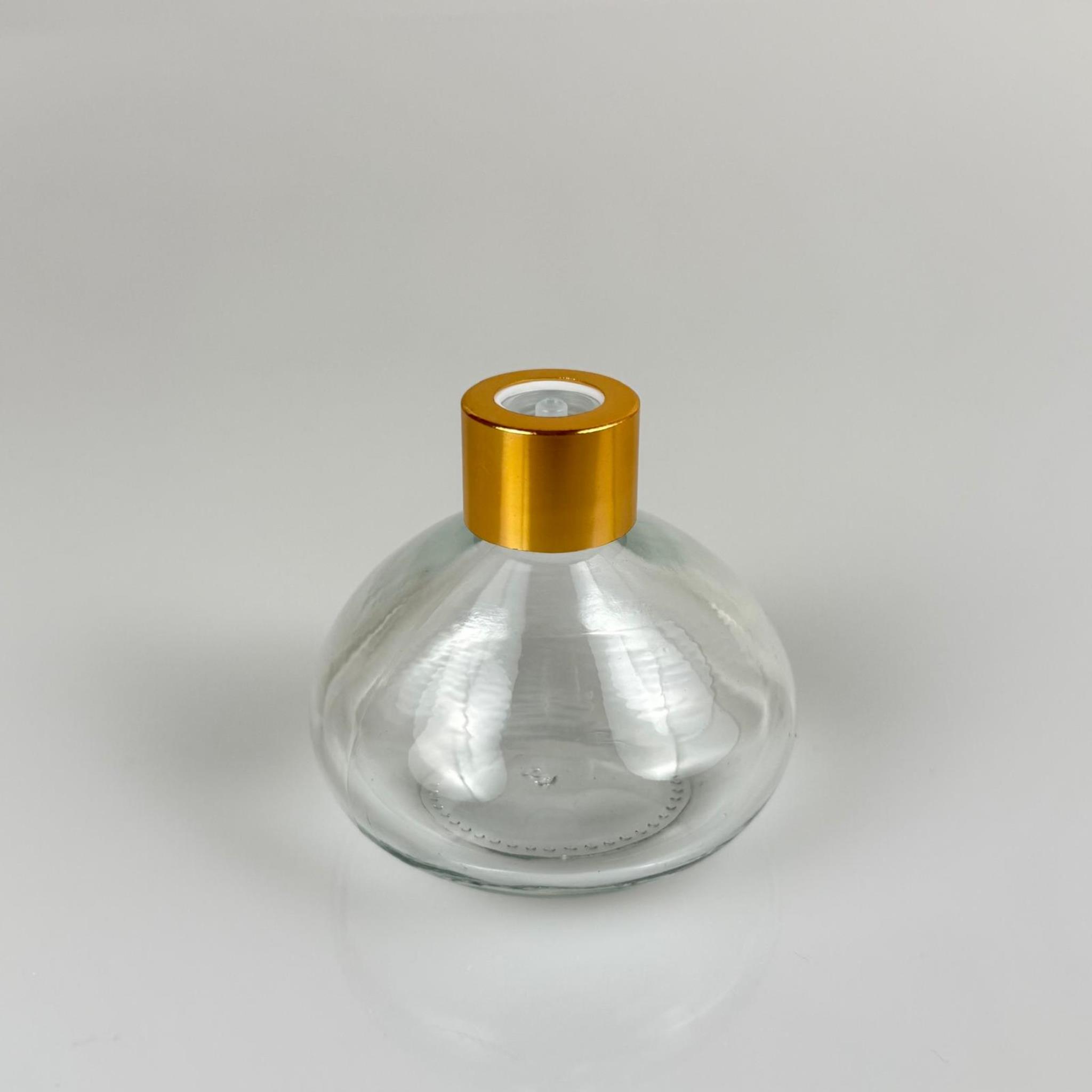 BASIK MODEL CAM KOLONYA ŞİŞESİ + METAL GOLD KAPAK + TIPA - 50 ML - HEDİYELİK KOLONYA ŞİŞELERİ