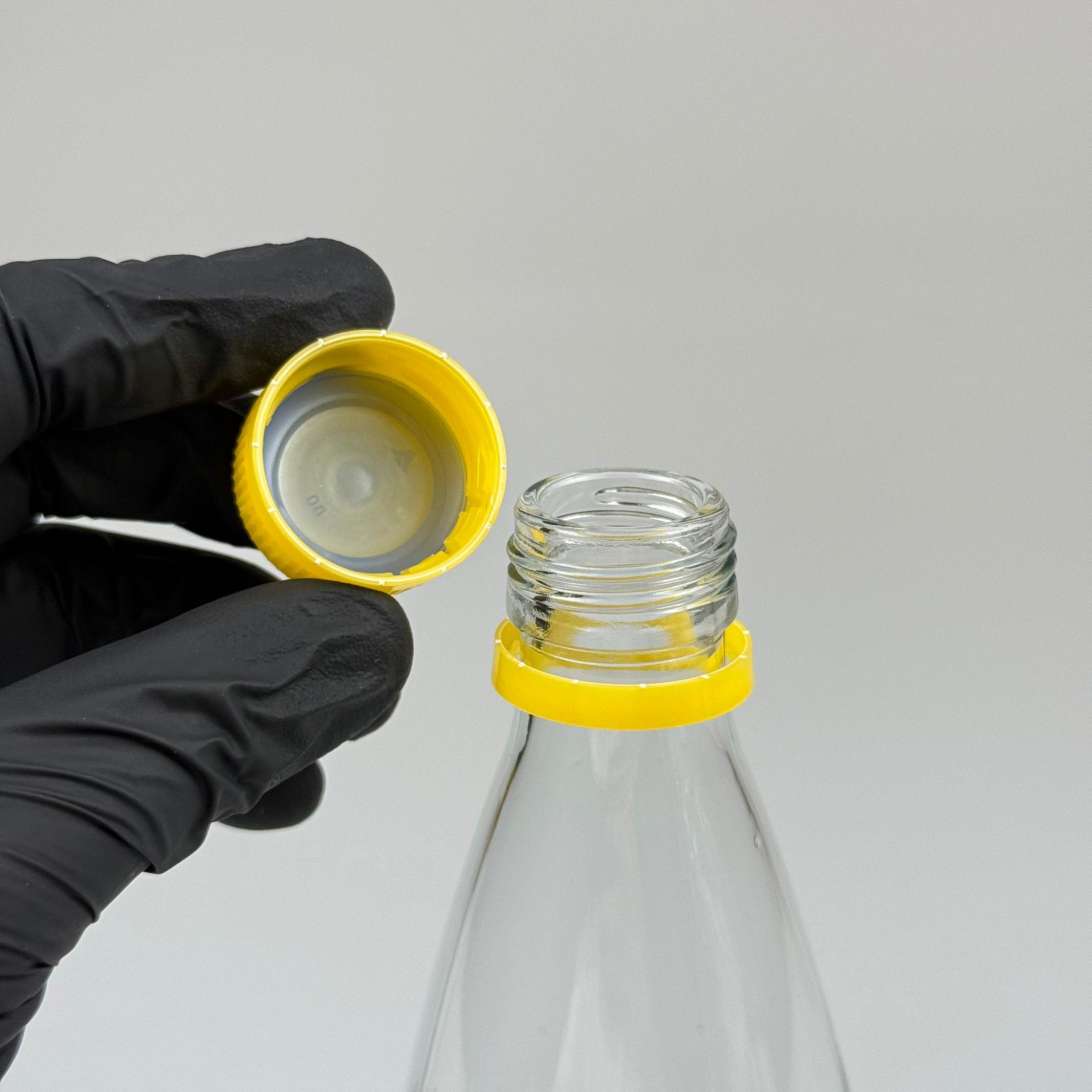 330 CC CAM ŞİŞE - SARI KİLİTLİ KAPAKLI - 330 ML CAM ŞİŞE