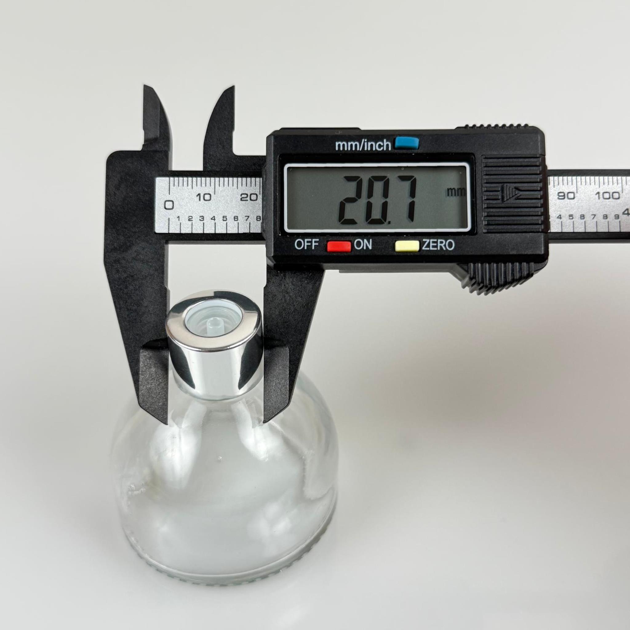 KUBBE MODEL CAM KOLONYA ŞİŞESİ + METAL GÜMÜŞ KAPAK + TIPA - 50 ML - HEDİYELİK KOLONYA ŞİŞELERİ