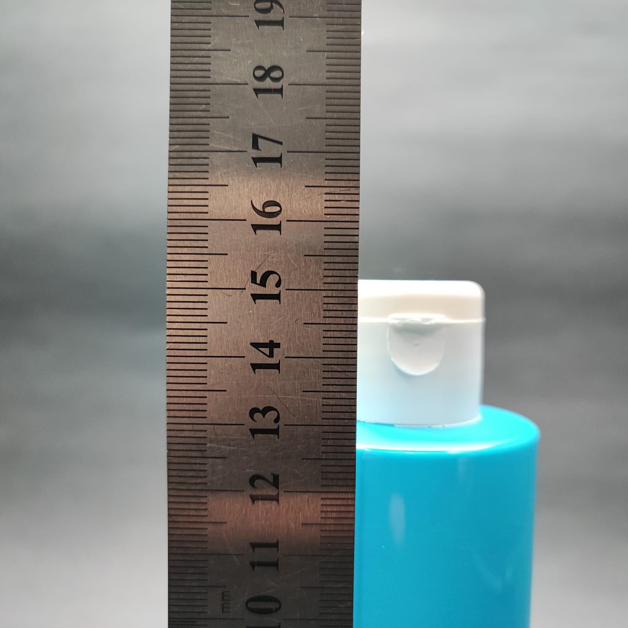 200 CC KÜT BOYUNLU UZUN SİLİNDİR PET ŞİŞE (24 GR) - BEYAZ FLİPTOP KAPAKLI - 200 ML PLASTİK ŞİŞE - MAVİ