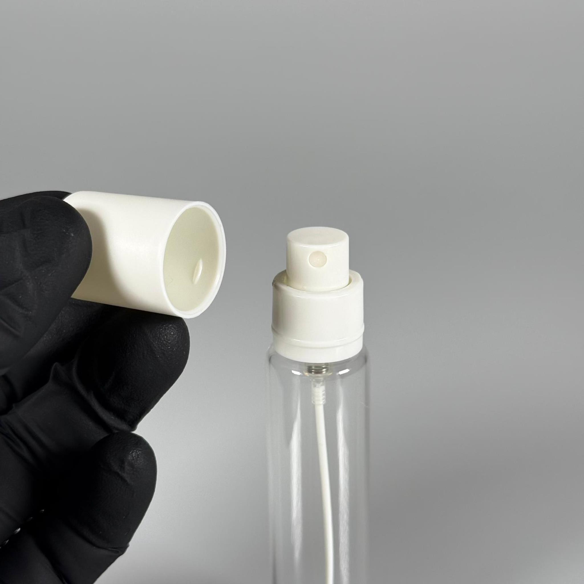 PARFÜM ŞİŞESİ 25 ML - 25 CC PARFÜM AMBALAJI VALFLİ (GEÇME AĞIZ) CAM KALEM PARFÜM İÇİN ŞİŞELERİ - BEYAZ SPREY + KAPAKLI SET TAKIM