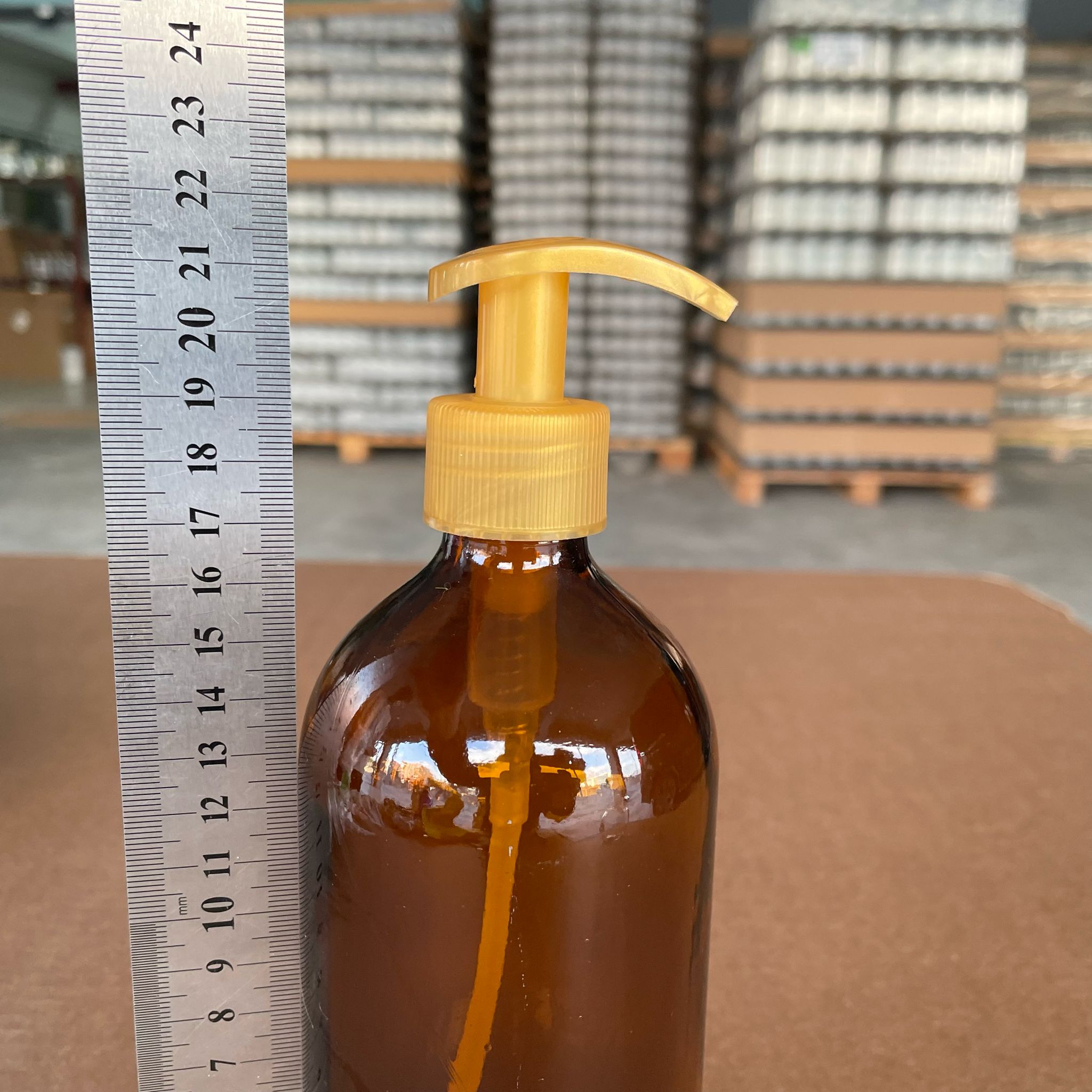 500 CC AMBER TOMBUL CAM ŞİŞE - GOLD SIVI SABUN POMPALI - 500 ML KAHVERENGİ POMPALI ŞİŞE