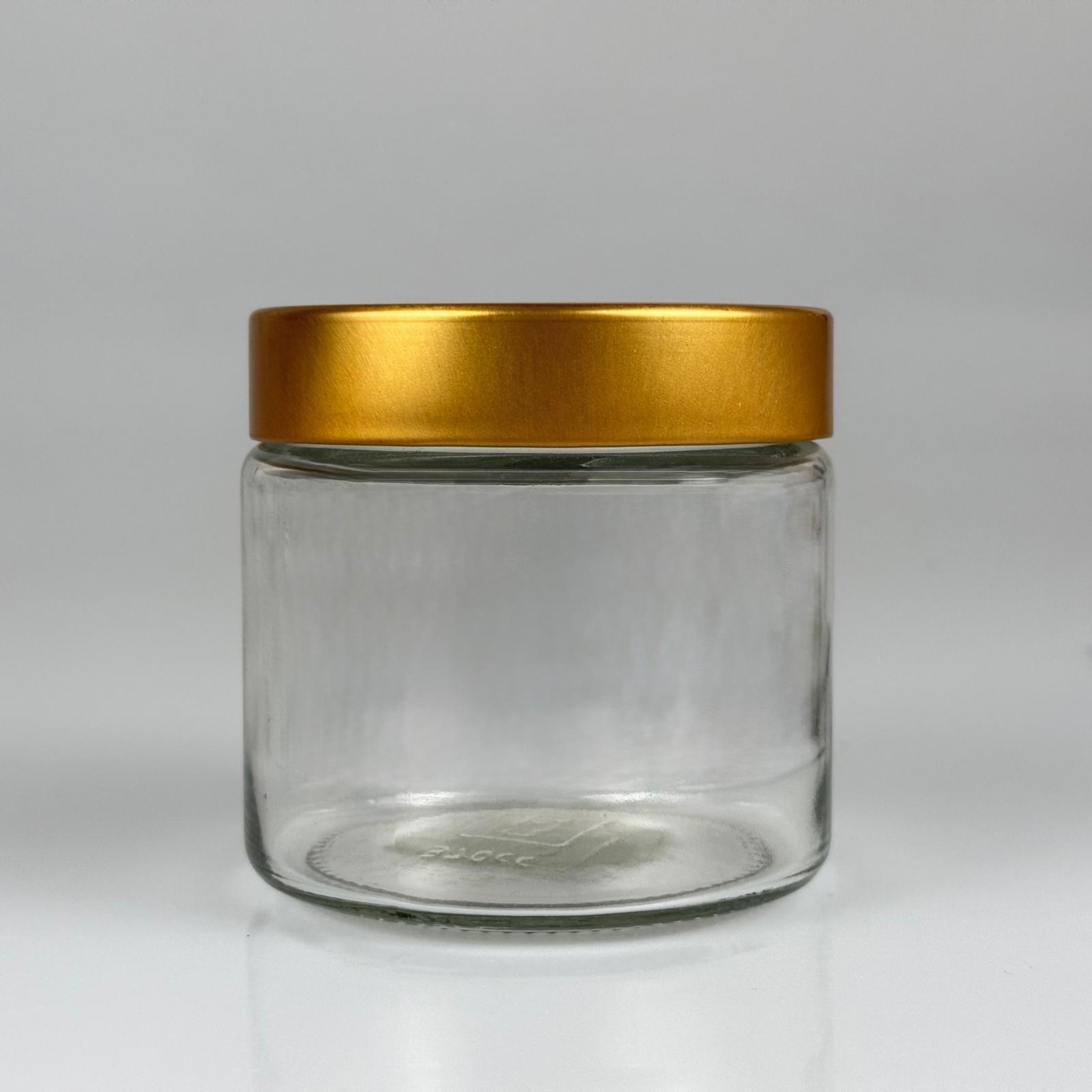 370 CC ALMAN KAVANOZ - GOLD KAPAKLI - 370 ML DERİN KAPAKLI CAM KAVANOZ