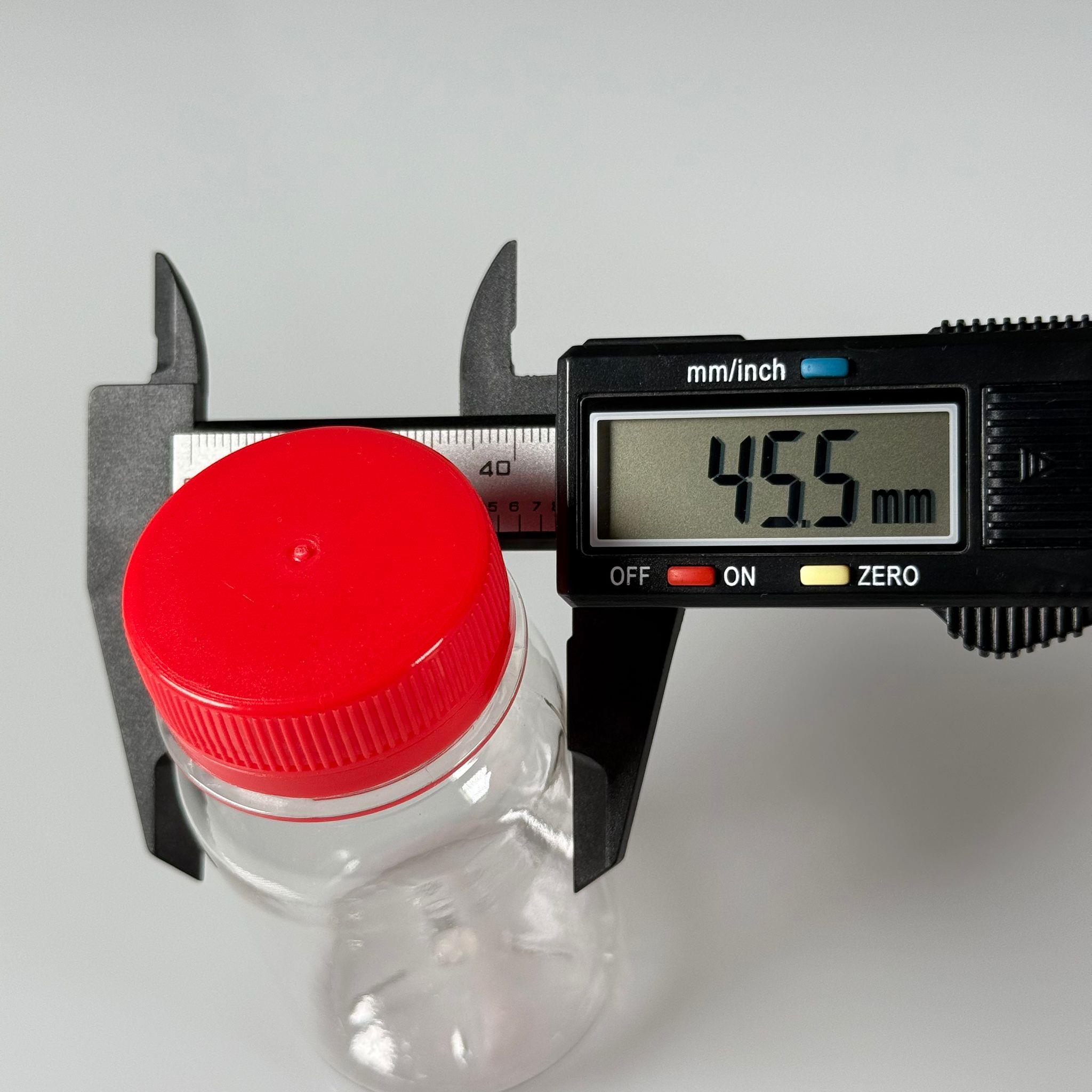 100 CC SİLİNDİR PET ŞİŞE (15,6 GR) - 38 MM GENİŞ AĞIZLI KİLİTLİ KIRMIZI KAPAKLI  - 100 ML PLASTİK BOŞ ŞİŞELER