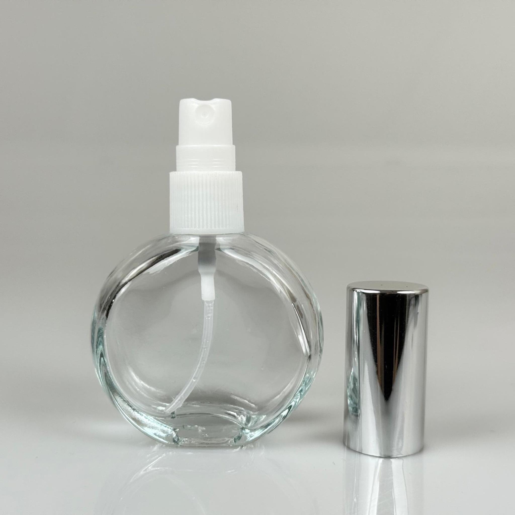 50 CC OVAL YUVARLAK CAM ŞİŞE + GÜMÜŞ SPREY FISFIS - 50 ML HEDİYELİK CAM KOLONYA ŞİŞESİ - DÜĞÜN, NİŞAN, SÖZ, KINA, CENAZE, PROMOSYON, PARFÜM İÇİN HEDİYELİK KOLONYA ŞİŞELERİ