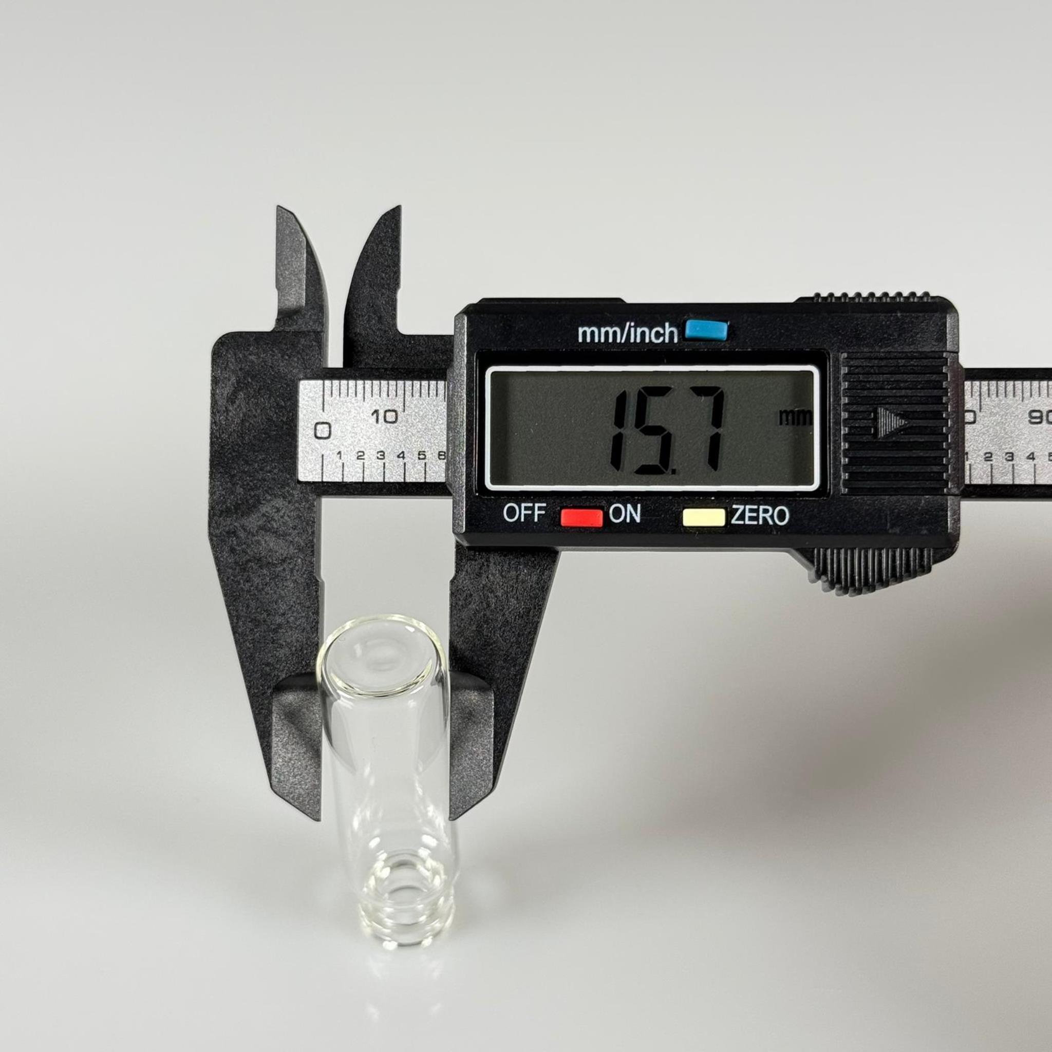 BOROSİLİKAT ŞEFFAF CAM ŞİŞE - 5 CC - 16x50 MM - ÇEKME CAM BORU FLAKON İNCE PENİSİLİN ŞİŞESİ - AĞIZ ÇAPI 13 MM