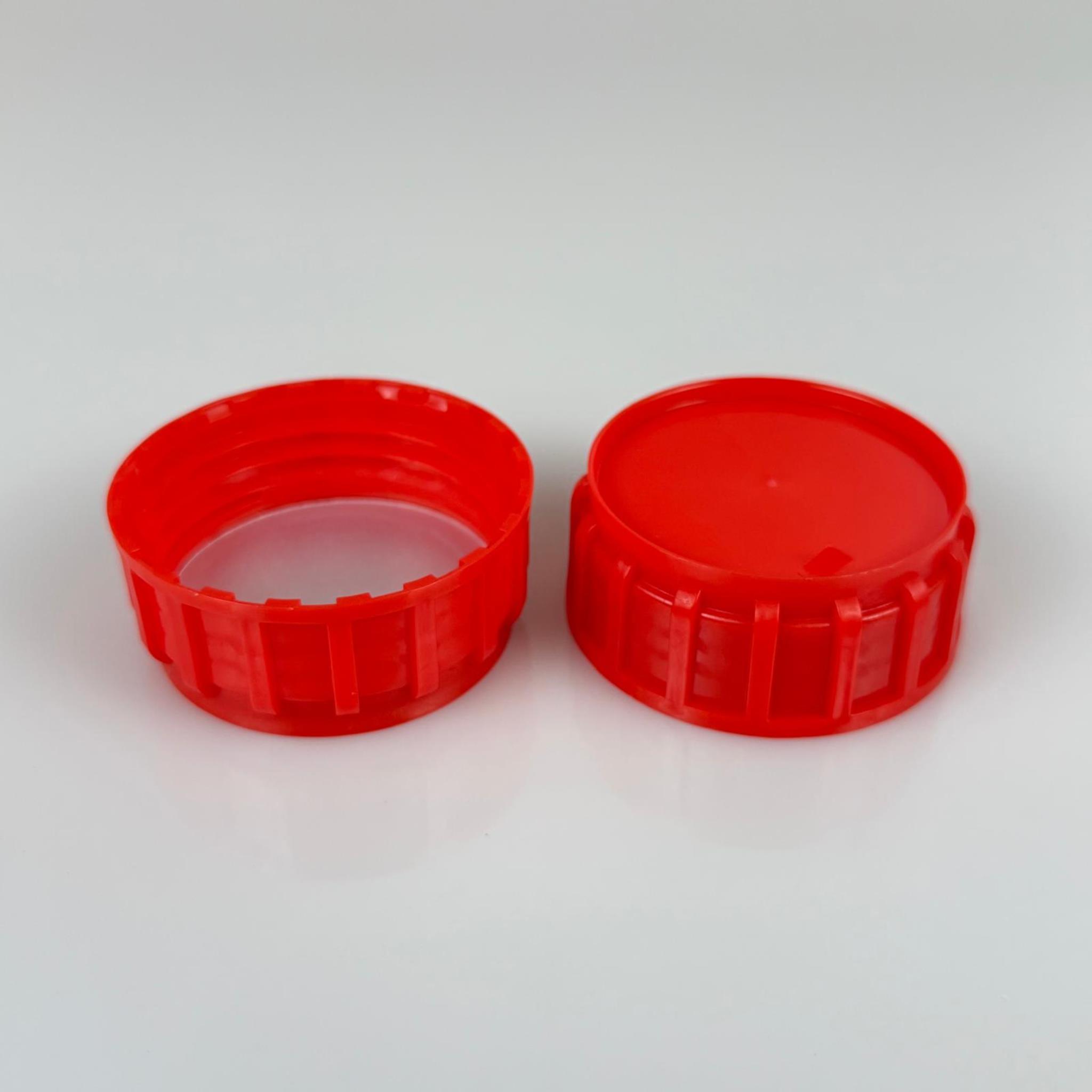 50 MM ALÜMİNYUM İNDİKSİYON CONTALI KIRMIZI PLASTİK KAPAK - SK50/24 BERİCAP PLASTİK ZİRAİ BİDON KAPAĞI (TARIM BİDONU İÇİN)