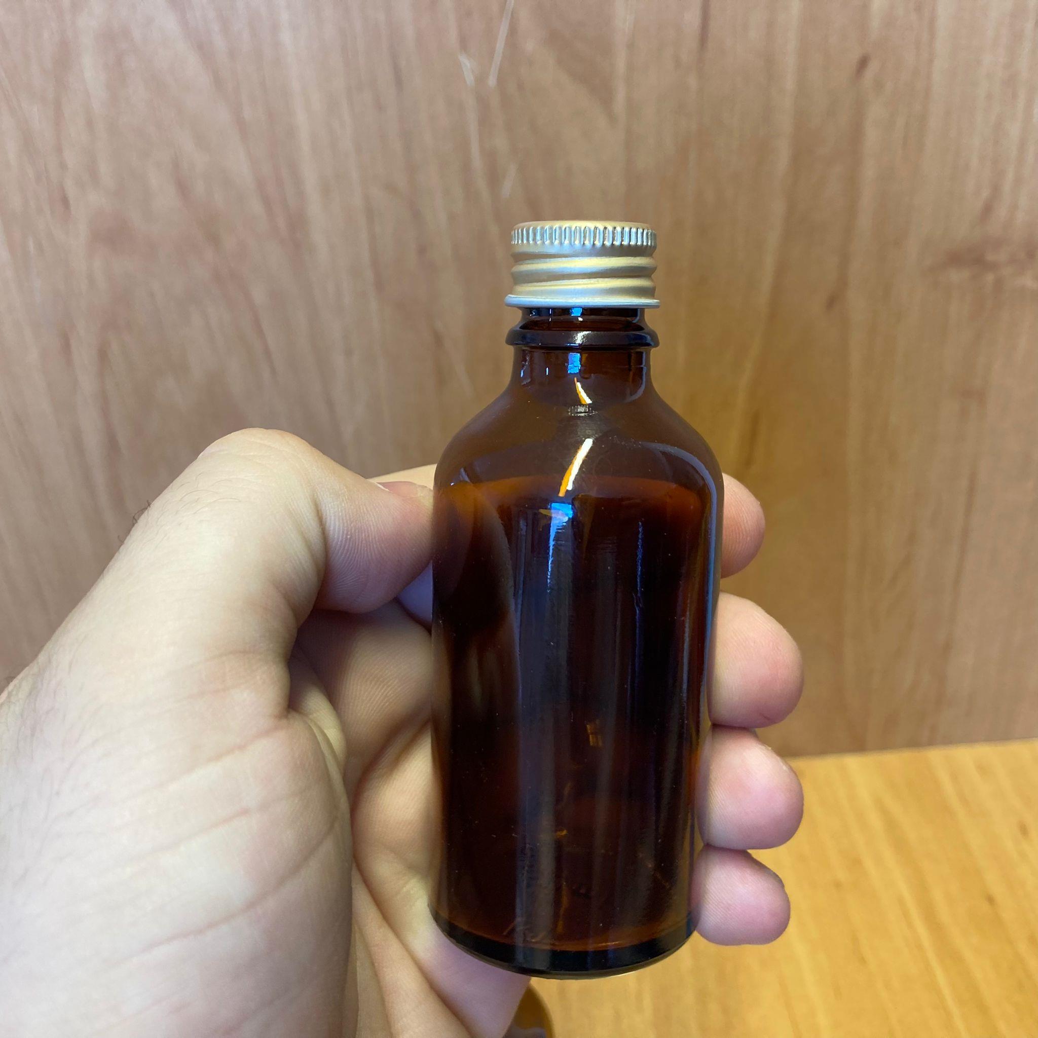 50 CC AMBER İÇTEN DAMLALIKLI - GOLD METAL KAPAKLI CAM ŞİŞE - 50 ML KOLONYA TIPALI CAM ŞİŞE