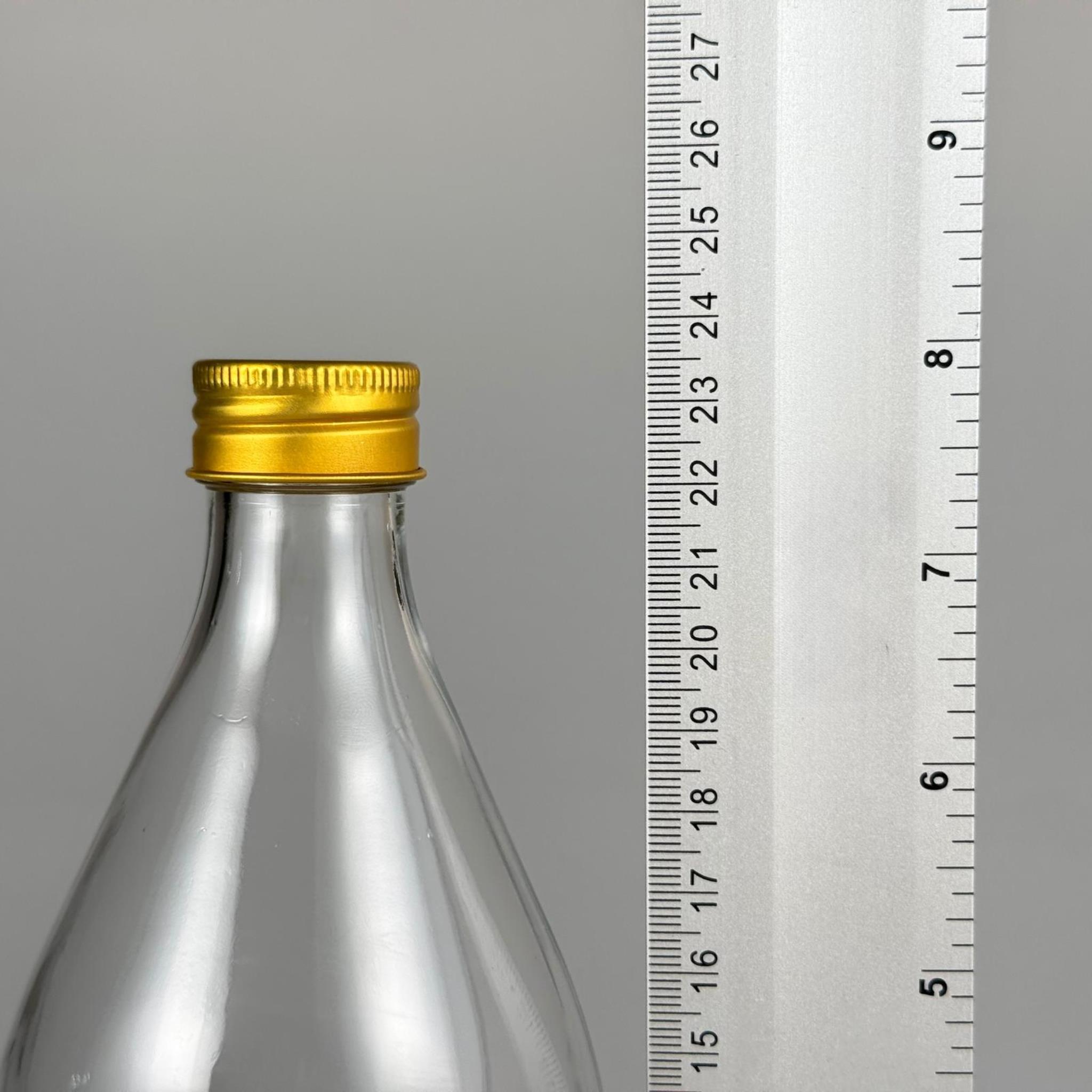 750 ML LÜKS CAM SU ŞİŞESİ - 750 CC BOŞ CAM SU ŞİŞELERİ - GOLD ALÜMİNYUM METAL KAPAKLI (ELLE AÇILIP KAPANABİLİR) - RESTORAN, CAFE, OTEL VS İÇİN PREMİUM CAM ŞİŞE