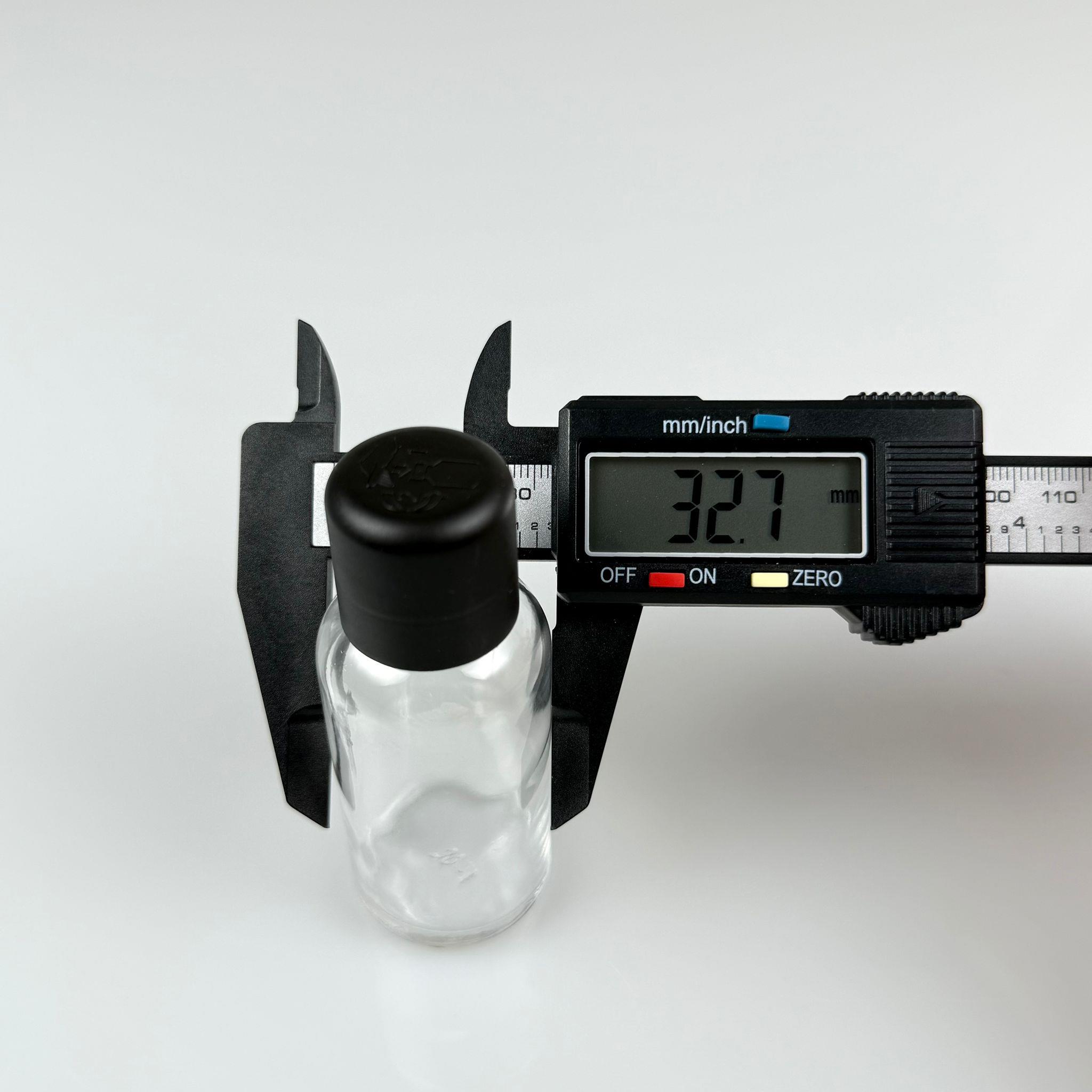 30 CC ŞEFFAF CAM ŞİŞE + İÇTEN DAMLALIKLI ÇOCUK KİLİTLİ SİYAH KAPAK - SAYDAM 30 ML KİLİT KAPAKLI DAMLATMALI ŞİŞE