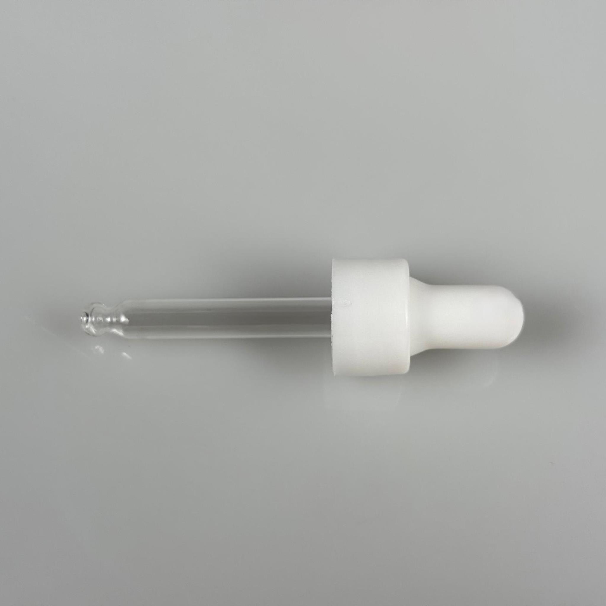 18 MM CAM DAMLALIKLI TAKIM - BEYAZ EMZİK +  DELİKLİ PLASTİK DÜZ BEYAZ KAPAK + 59 MM CAM PİPET