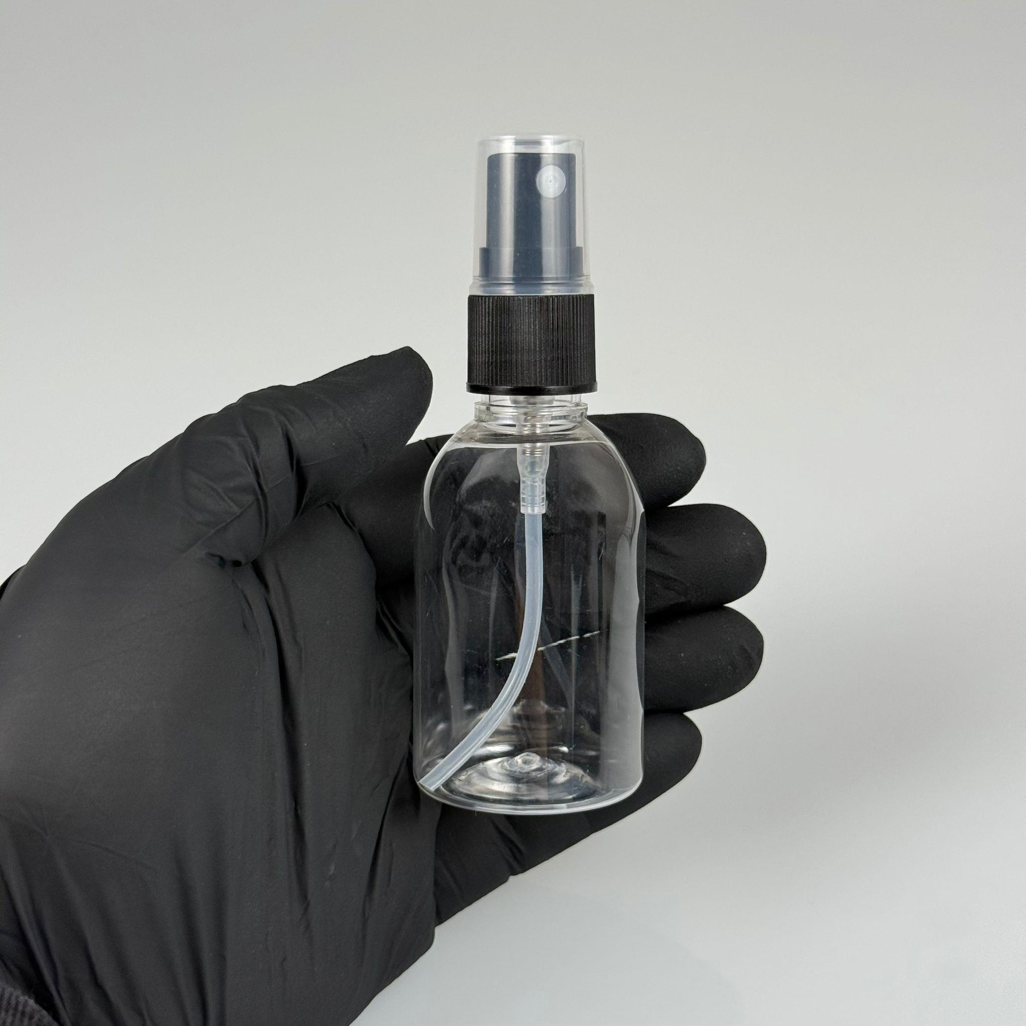 50 CC ŞEFFAF PET ŞİŞE - SİYAH SPREY KAPAKLI - 50 ML SPREY ŞİŞE