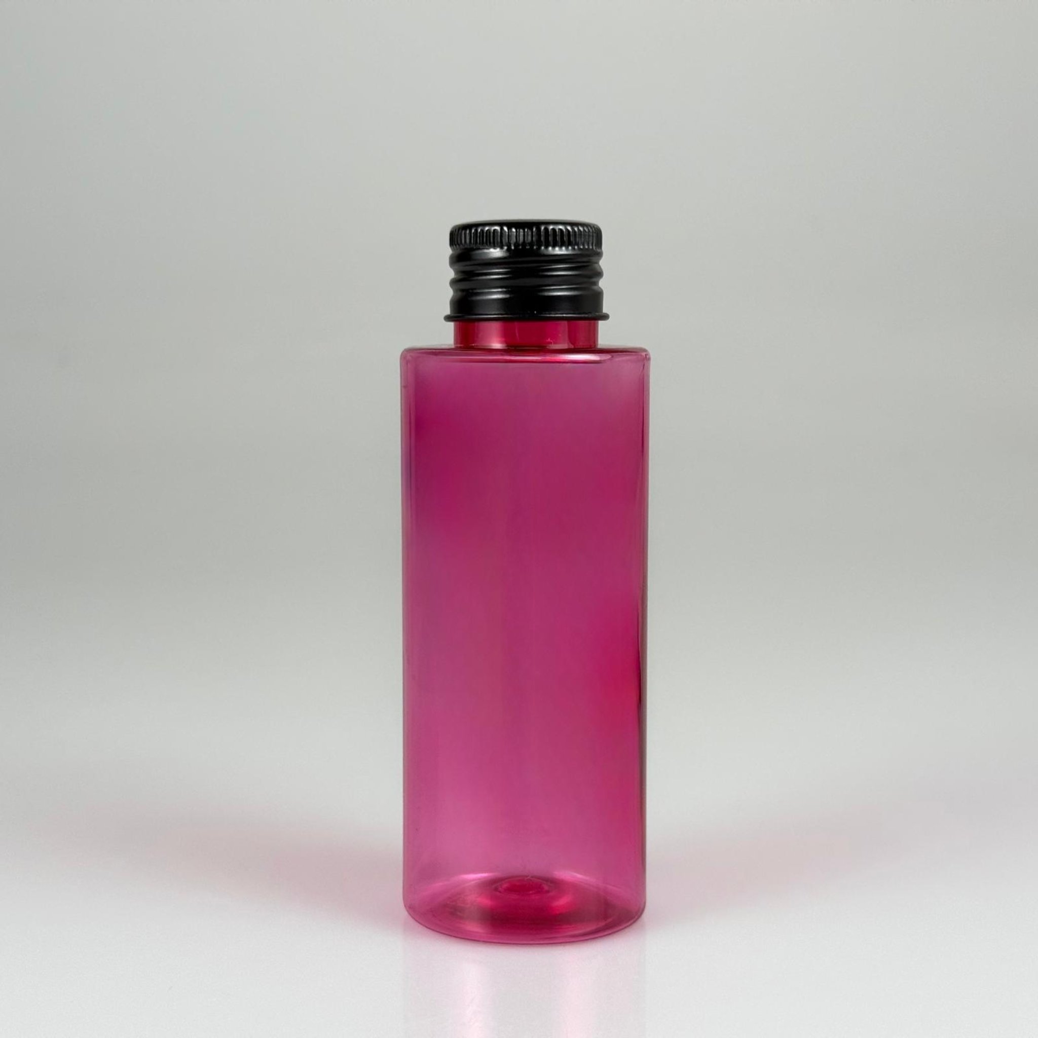 100 CC PEMBE SİLİNDİR KESKİN KÜT MODEL SERT PET ŞİŞE (17 GR - 24 AĞIZ ) + KÖPÜK CONTALI SİYAH METAL ALÜMİNYUM KAPAK TAKIM - 100 ML KAPAKLI PEMBE PET ŞİŞELER