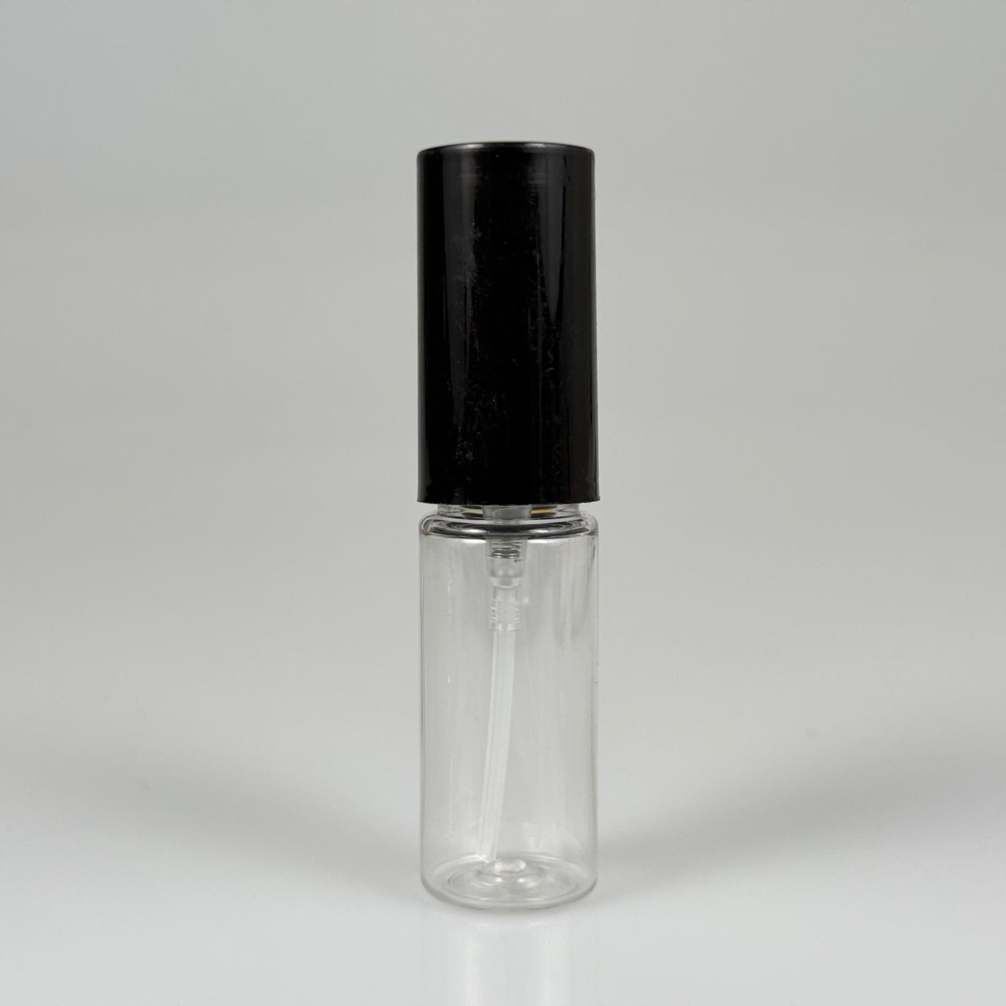 15 CC ŞEFFAF PARFÜM ŞİŞESİ PLASTİK - SİYAH SPREY + SİYAH KAPAK - 15 ML PARFÜM ŞİŞESİ PET