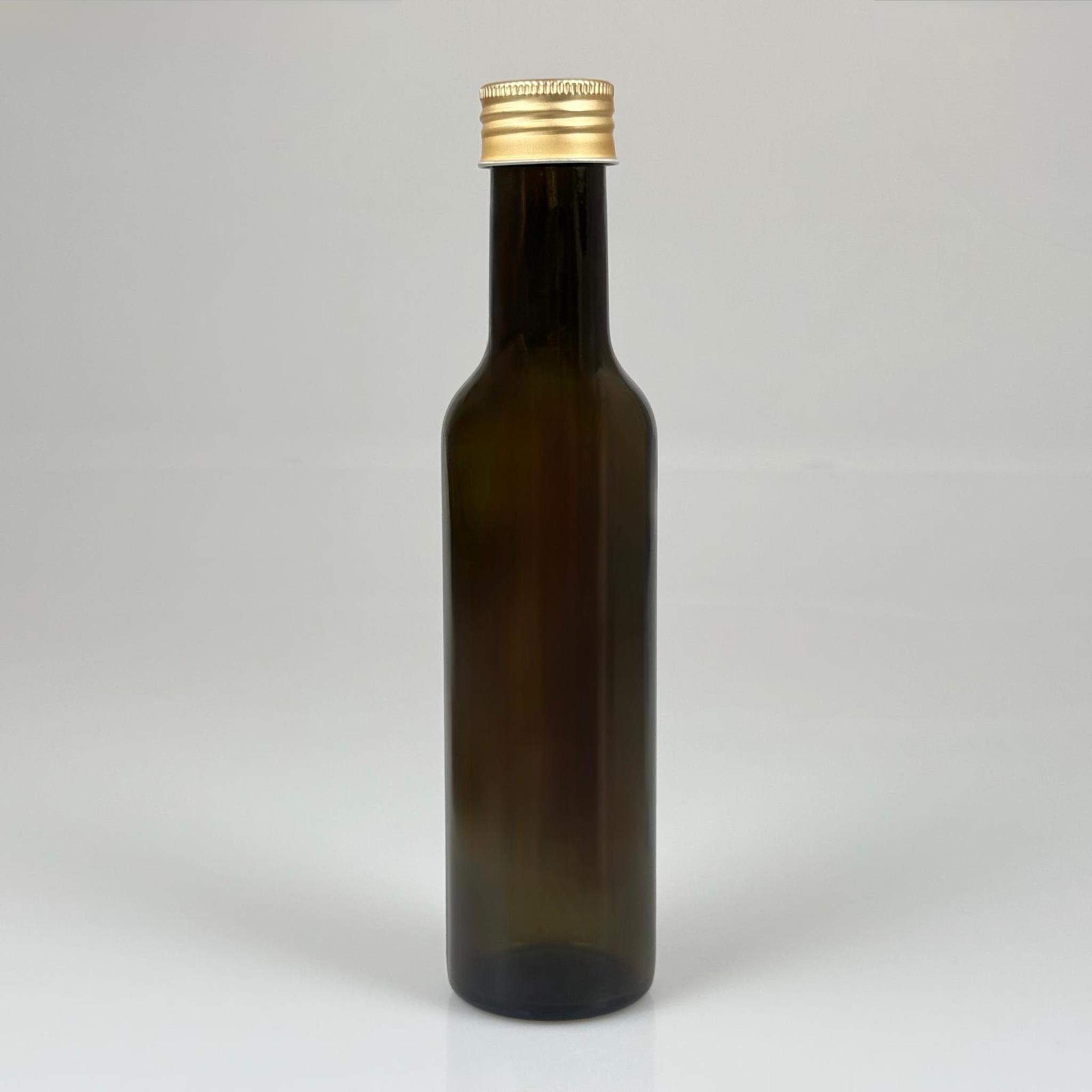 250 CC YEŞİL CESENA MODEL DORİCA CAM ŞİŞE - GOLD METAL KAPAKLI - 250 ML CESENA ŞİŞE - YEŞİL