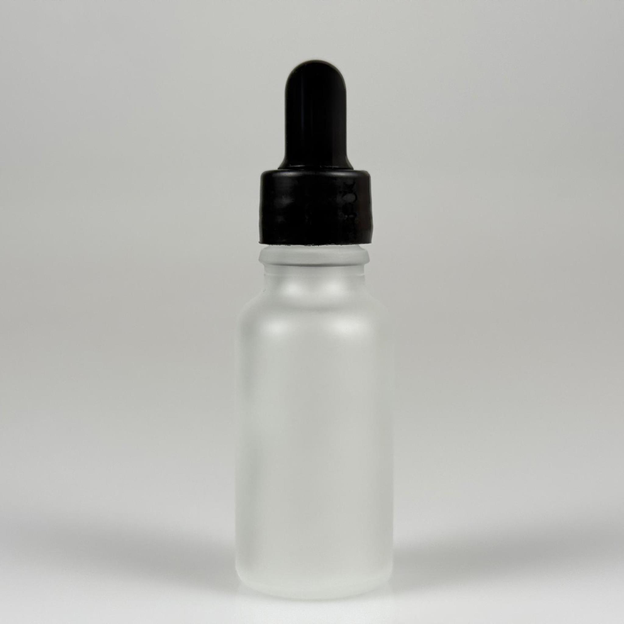 20 CC BUZLU CAM DAMLALIKLI ŞİŞE - SİYAH EMZİK + SİYAH DÜZ KAPAK + CAM PİPET TAKIM - 20 ML BUZLU DAMLALIKLI ŞİŞE SETİ