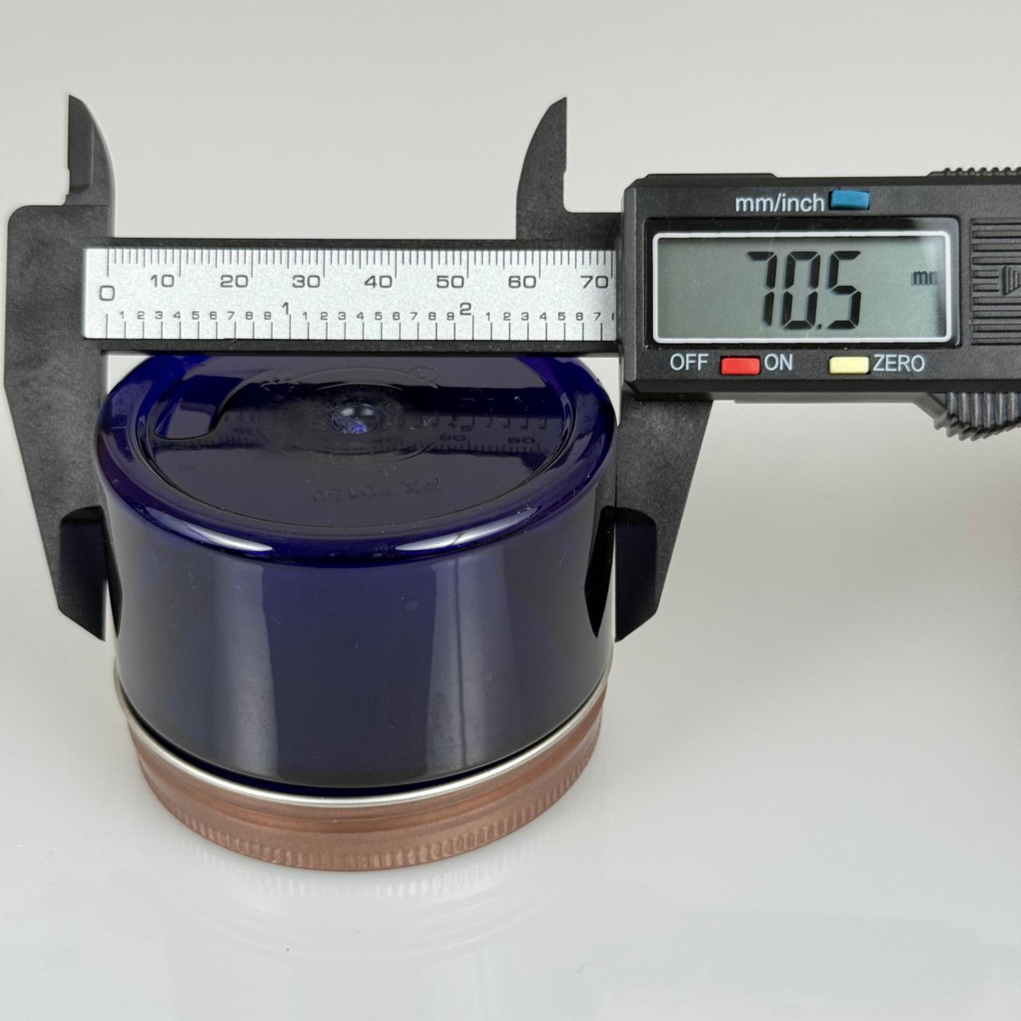 150 ML SERT PET KAVANOZ + BRONZ METAL KAPAK + İÇ TIPA - 150 CC KALIN MAVİ PLASTİK KAVANOZ BRONZ METAL KAPAKLI İÇ TIPALI TAKIM - KREM KAVANOZLARI