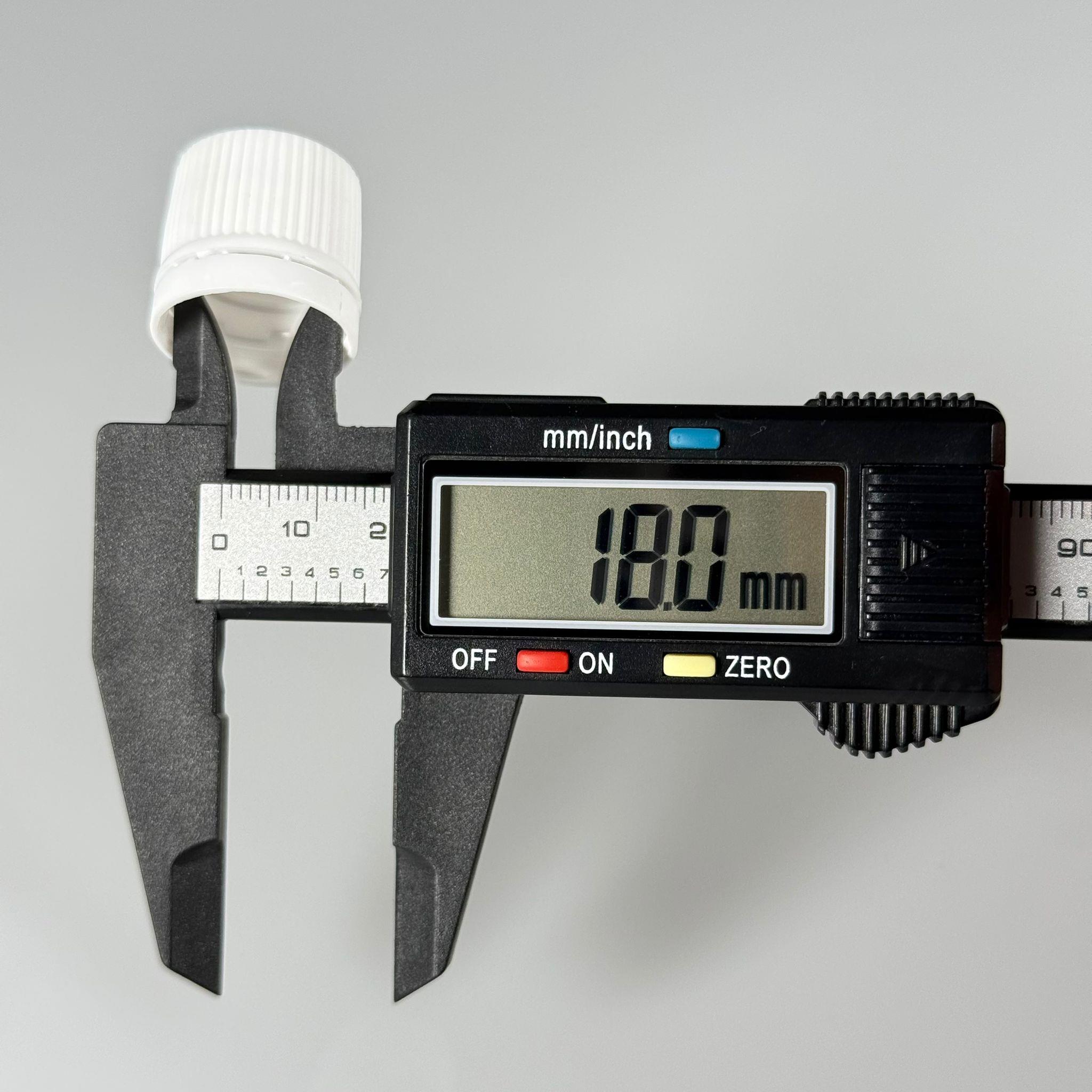 18 MM KİLİTLİ KENDİNDEN CONTALI BEYAZ KAPAK (DROPPER CAM ŞİŞELERDE SIZDIRMAZLIK TESTİNİ GEÇMİŞTİR)