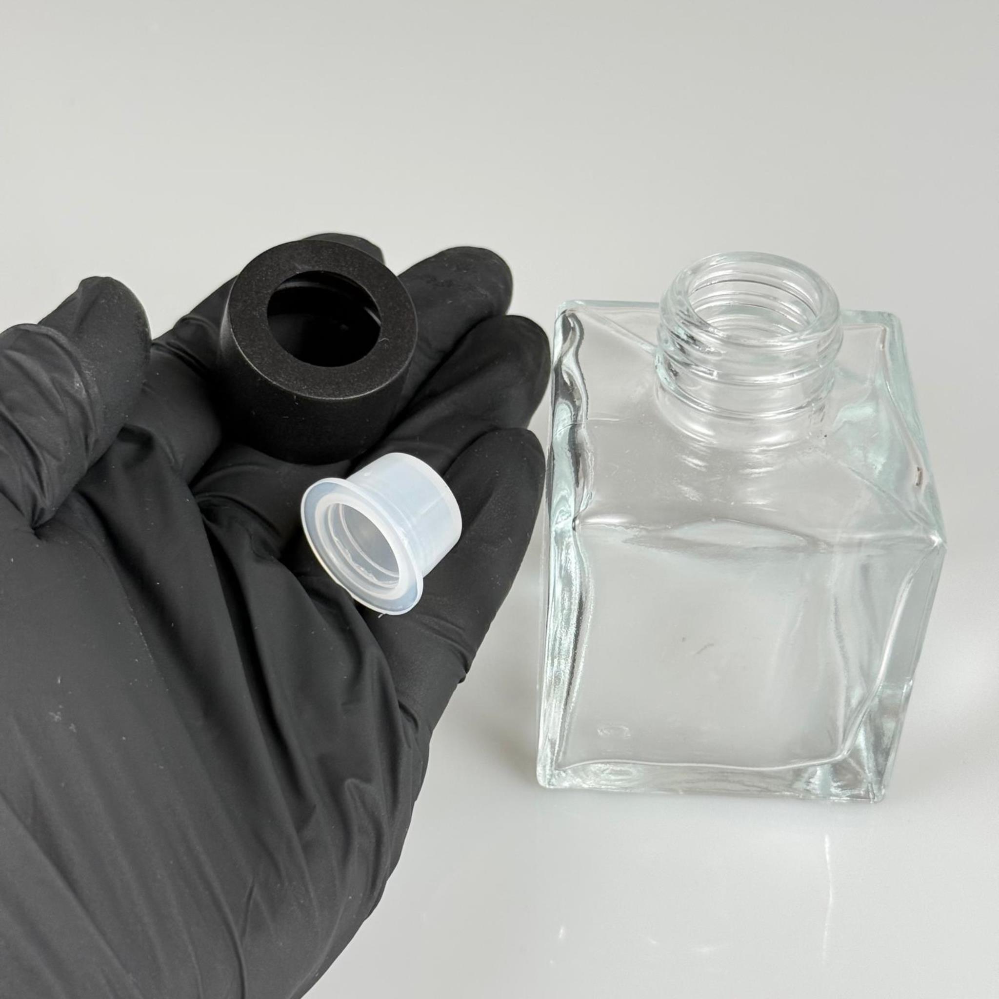 100 CC KARE BAMBU CAM BAMBU ODA KOKUSU ŞİŞESİ - 100 ML KÖŞELİ BAMBU ODA KOKUSU ŞİŞESİ - DİFÜZÖR ŞİŞE- CAM ŞİŞE + SİYAH KAPAK + TIPA