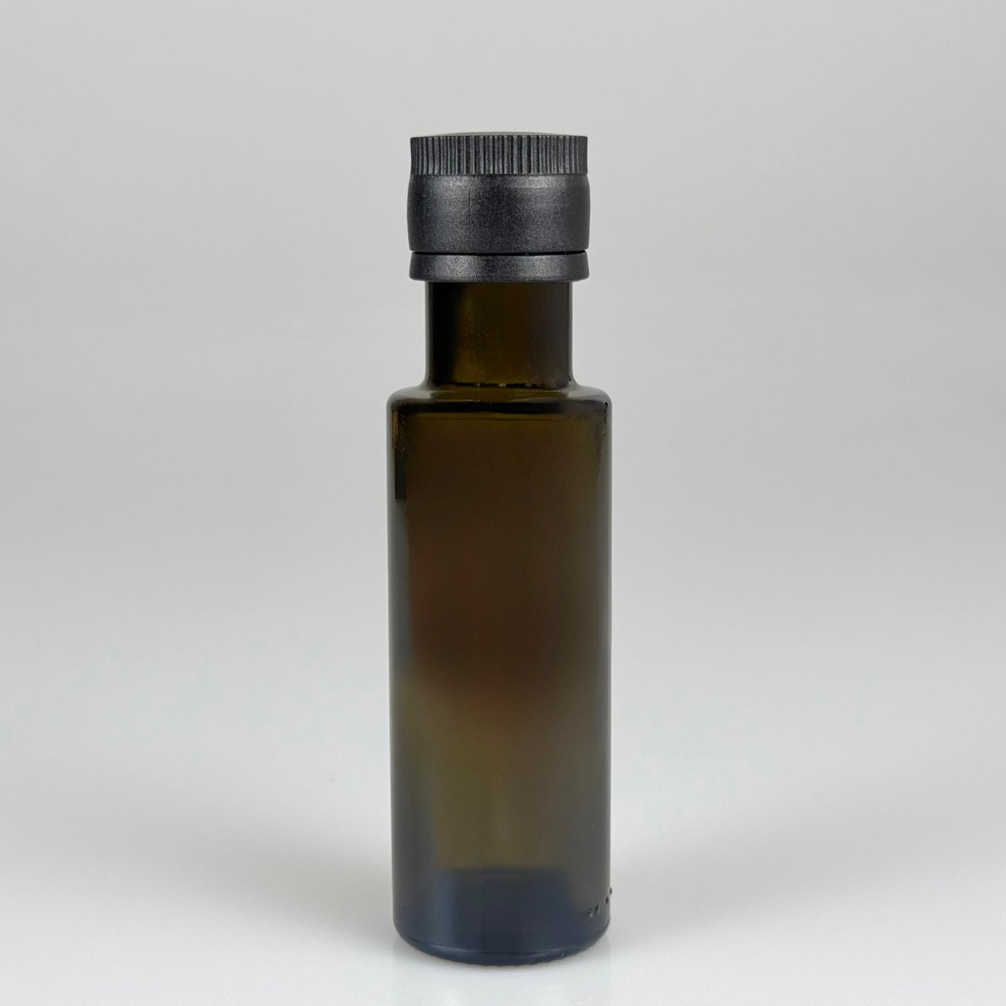 100 CC DORİKA CAM ŞİŞE KOYU YEŞİL (31 MM AĞIZ) - BİLYELİ SİYAH KİLİTLİ KAPAKLI - 100 ML SİLİNDİR DORİCA YAĞ VE SOS ŞİŞELERİ