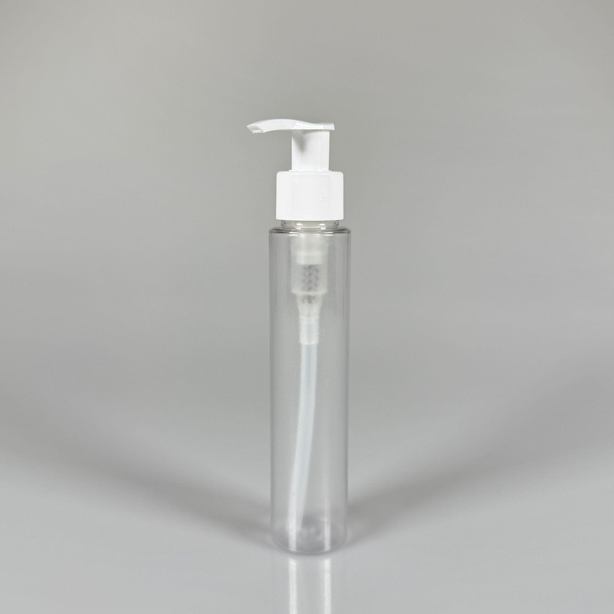 100 CC UZUN SİLİNDİR BUĞULU PET ŞİŞE (24 GR)  - BEYAZ SABUN POMPALI - 100 ML BİBERİYE SUYU, LAVANTA YAĞI, SAÇ SERUM, TONİK VB İÇİN PLASTİK KOZMETİK AMBALAJLARI