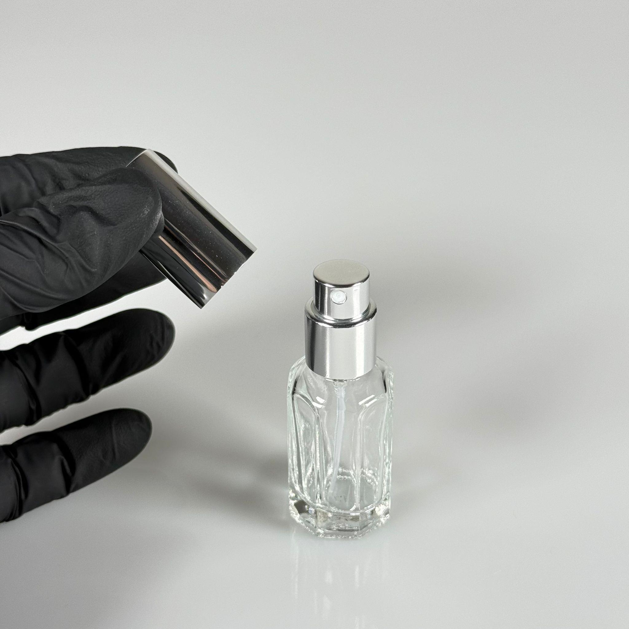 12 ML GÜMÜŞ SPREYLİ CAM PARFÜM ŞİŞESİ - 12 CC VALFLİ (ELLE ÇEVİREREK KAPANIR , TEKRAR DOLDURULABİLİR) CAM BOŞ PARFÜM ŞİŞELERİ