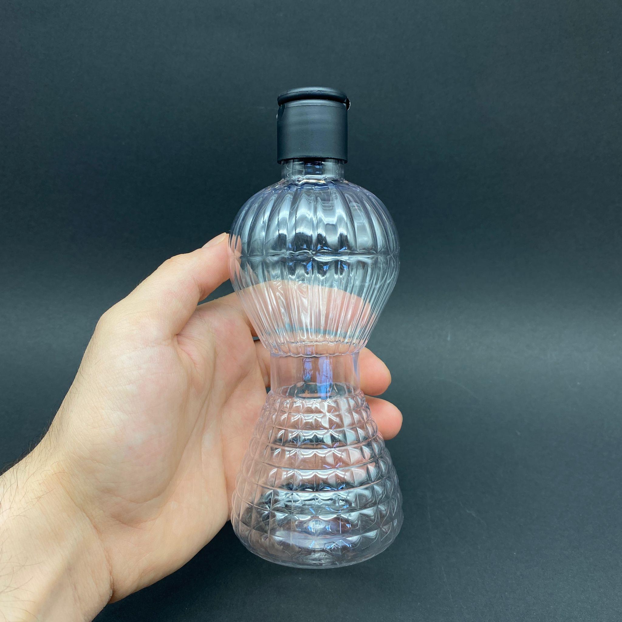 300 CC PIRLANTA MODEL PET ŞİŞE - SİYAH FLİPTOP AKITICI KAPAKLI - 300 ML AKITICILI PLASTİK ŞİŞE