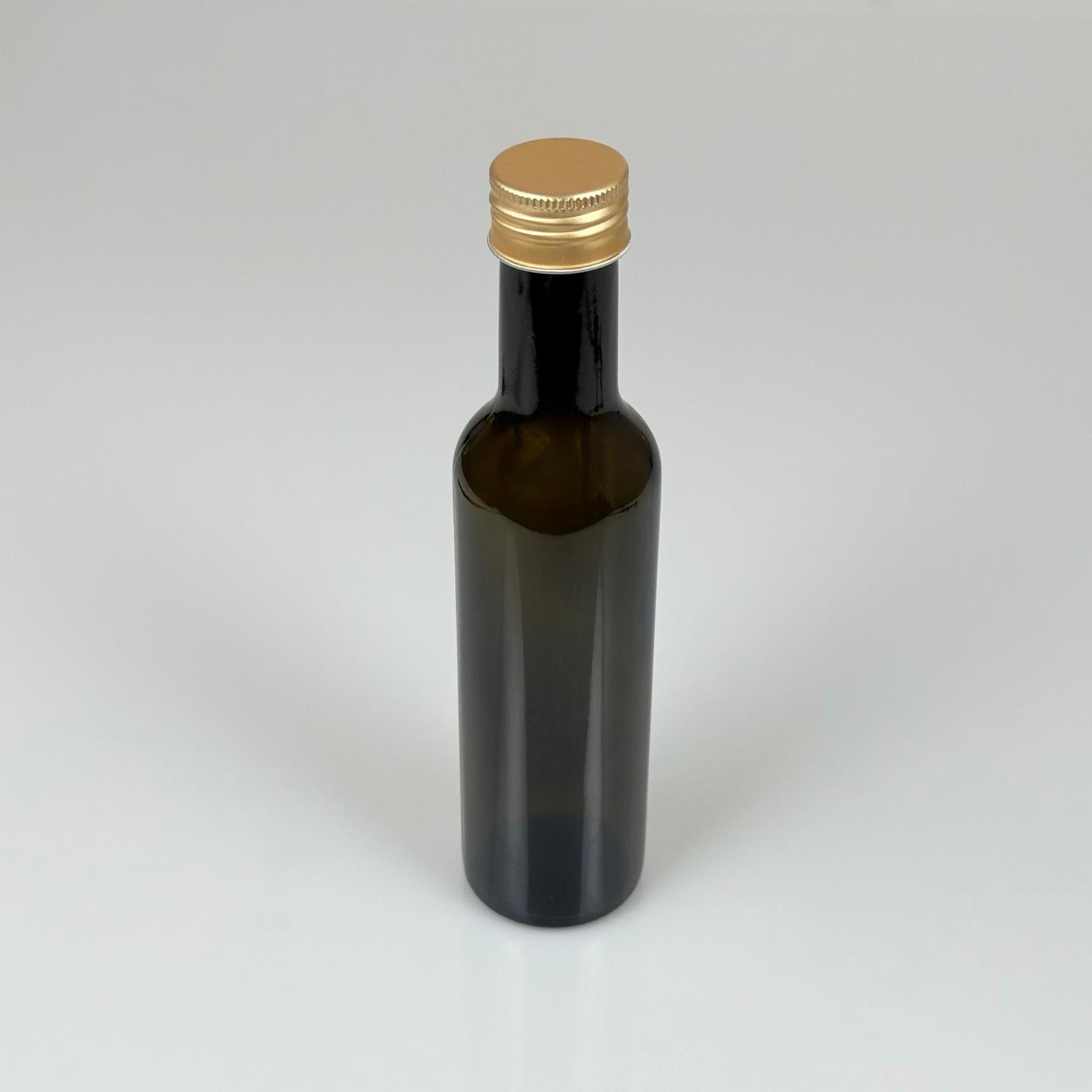 250 CC YEŞİL CESENA MODEL DORİCA CAM ŞİŞE - GOLD METAL KAPAKLI - 250 ML CESENA ŞİŞE - YEŞİL