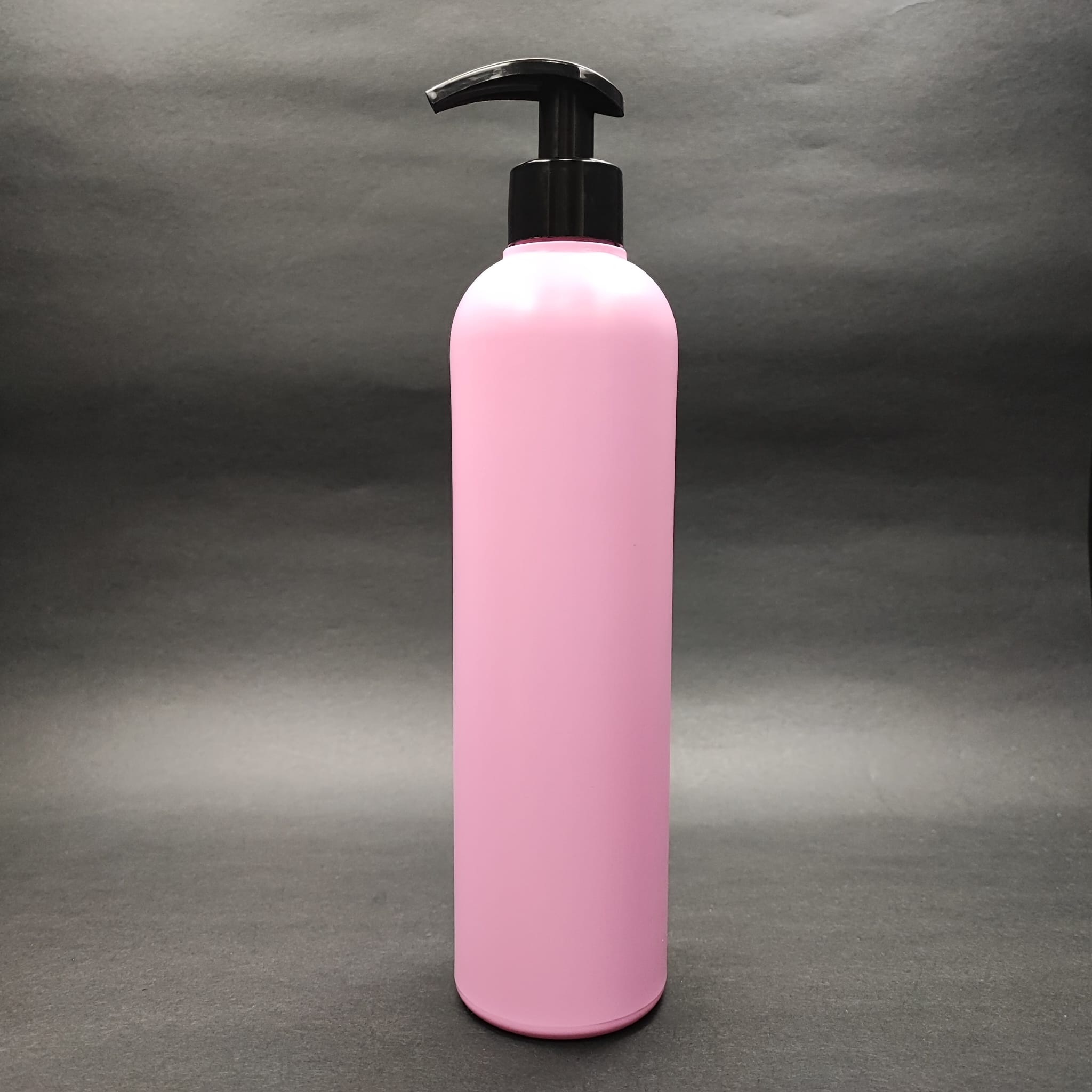 500 CC PEMBE POLİETİLEN PE ŞAMPUAN ŞİŞESİ - SİYAH SIVI SABUN POMPALI - 500 ML PE ŞAMPUAN ŞİŞESİ