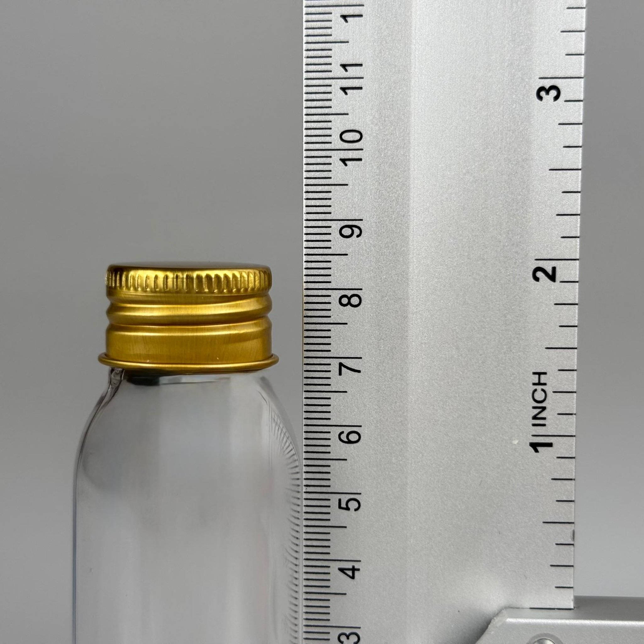 50 CC SERT PLASTİK ŞİŞE (24 AĞIZ) + KÖPÜK CONTALI GOLD METAL ALÜMİNYUM KAPAK TAKIM - 50 ML KAPAKLI PLASTİK ŞİŞELER