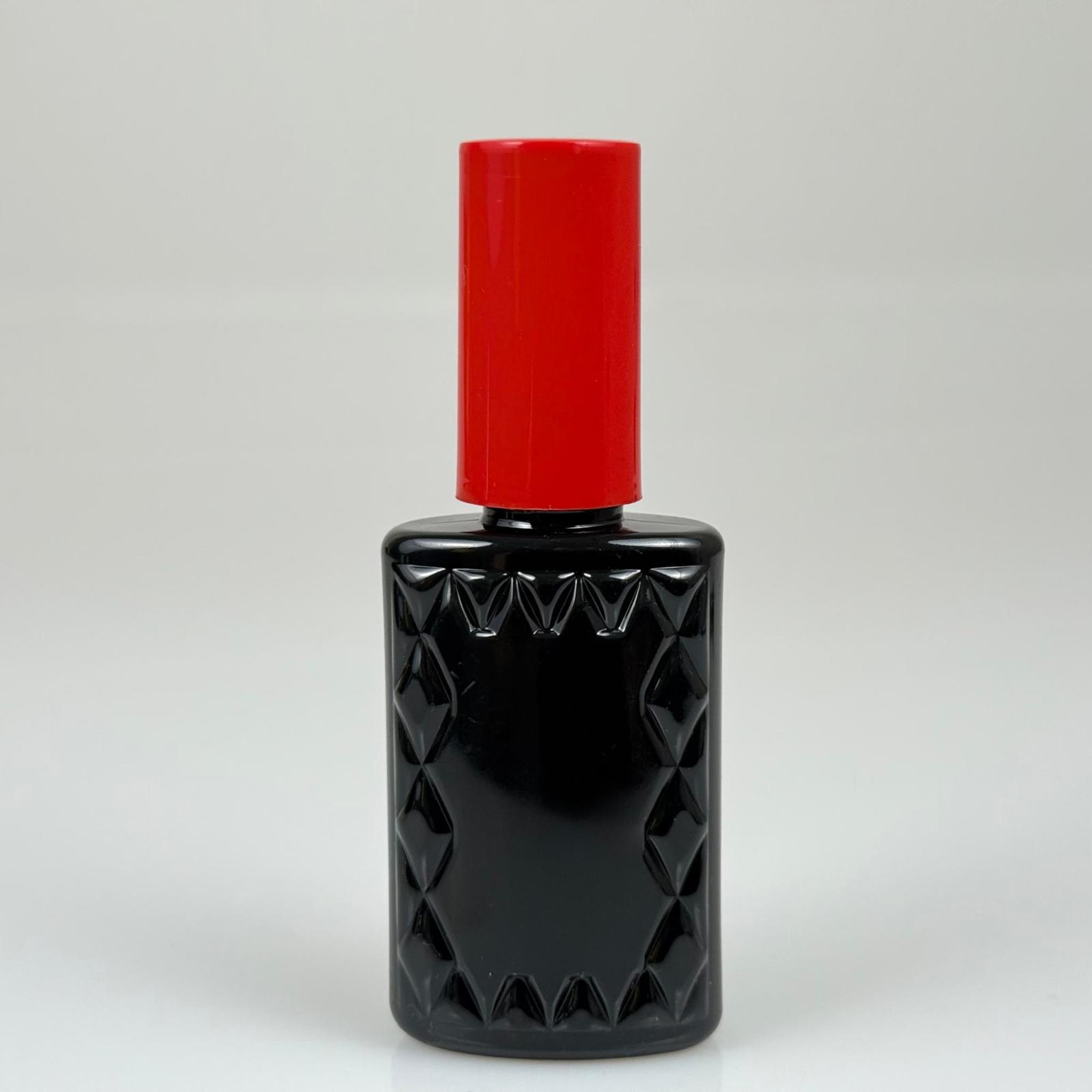 50 CC SİYAH PET KÖŞELİ PARFÜM ŞİŞESİ - BEYAZ SPREYLİ - KIRMIZI KORUMA KAPAKLI - 50 ML PLASTİK PARFÜM - KOLONYA ŞİŞESİ