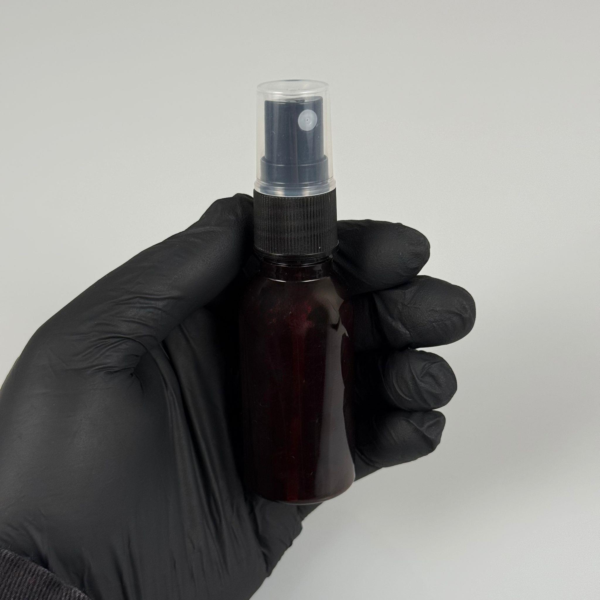 35 CC AMBER PET ŞİŞE - SİYAH SPREYLİ - 35 ML KAHVERENGİ PLASTİK ŞİŞE
