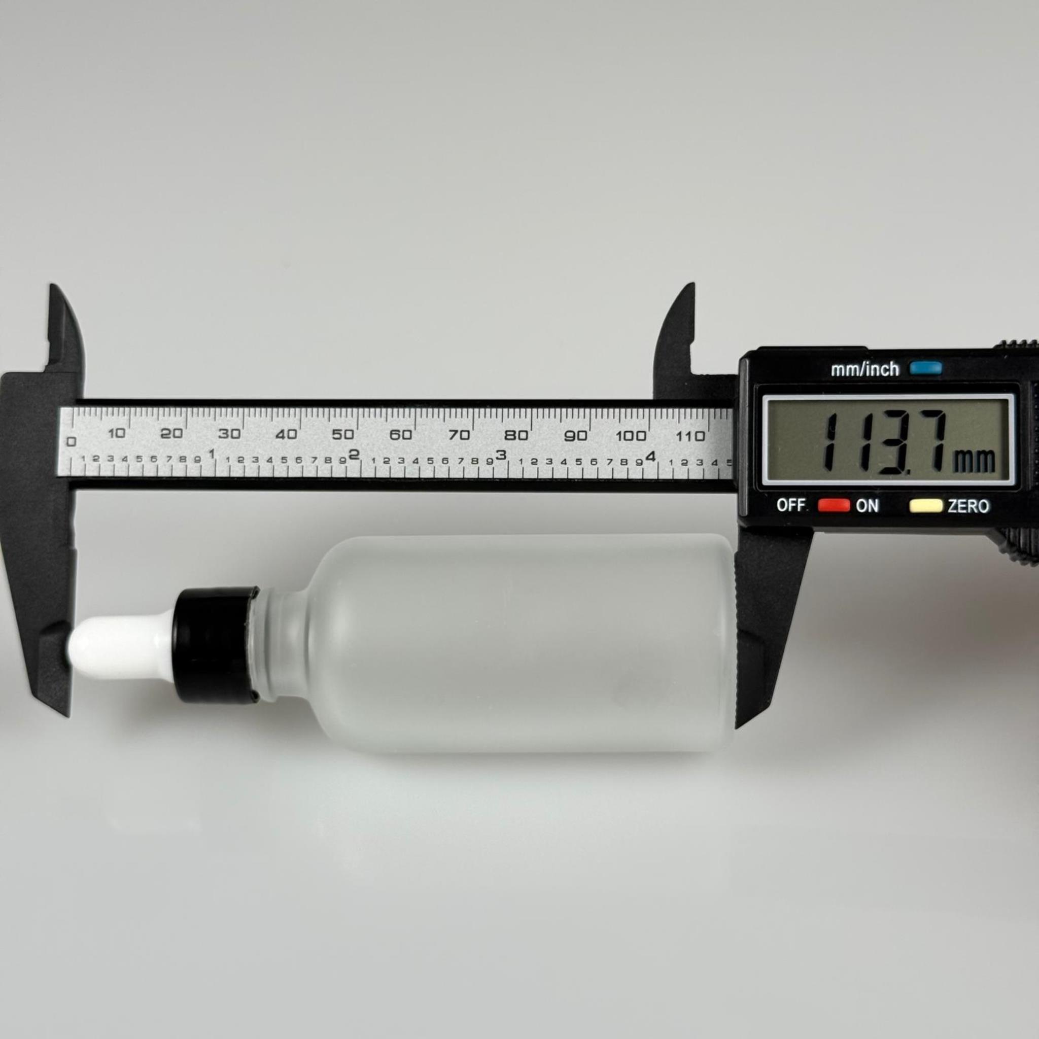 50 CC BUZLU CAM DAMLALIKLI ŞİŞE - BEYAZ EMZİK + SİYAH DÜZ KAPAK + CAM PİPET TAKIM - 50 ML MAT SİYAH DAMLALIKLI ŞİŞE SETİ