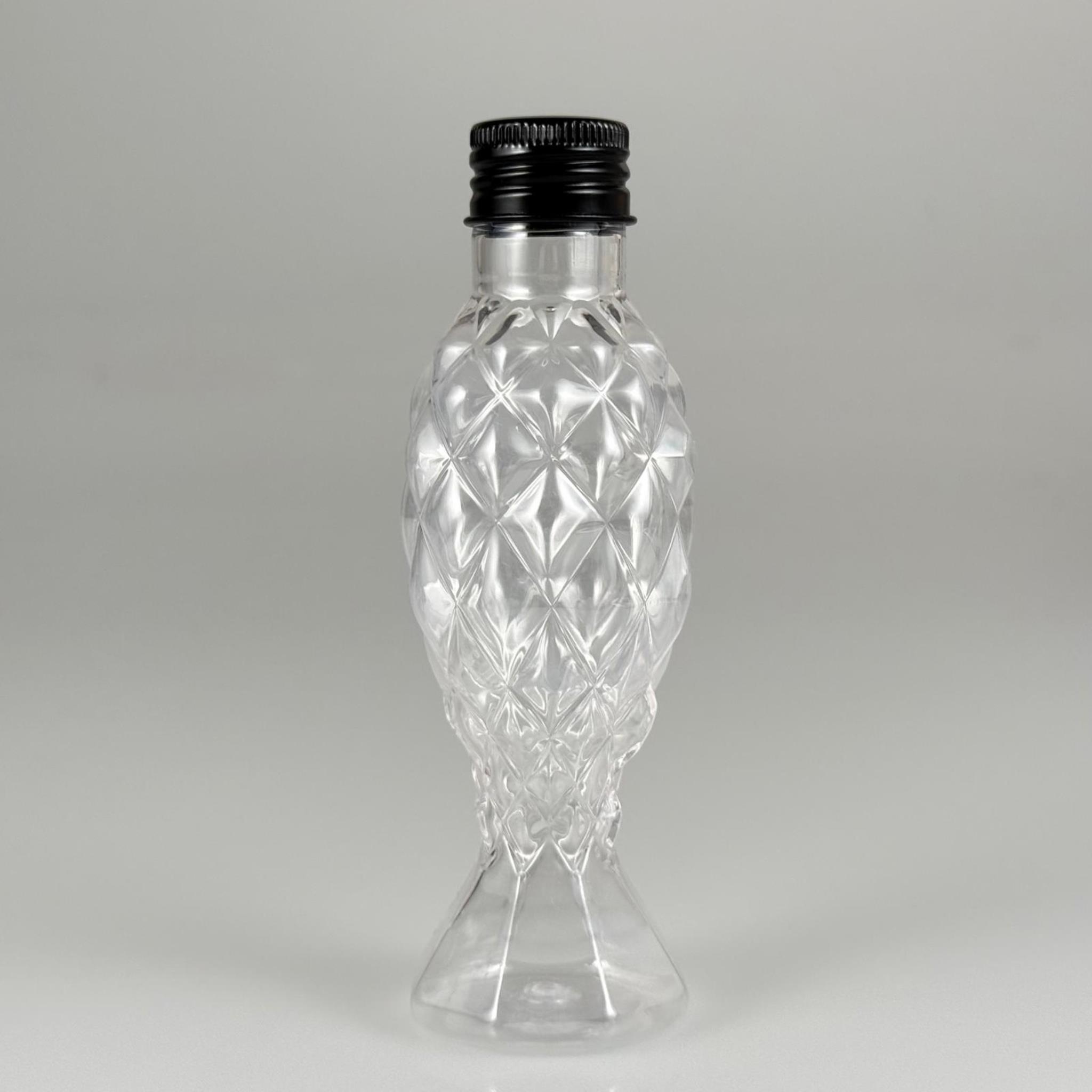 100 CC CAMPET BALIKSIRTI PET ŞİŞE (24 AĞIZ) + KÖPÜK CONTALI SİYAH METAL ALÜMİNYUM KAPAK TAKIM - 100 ML KAPAKLI CAMPET PALSTİK ŞİŞELER