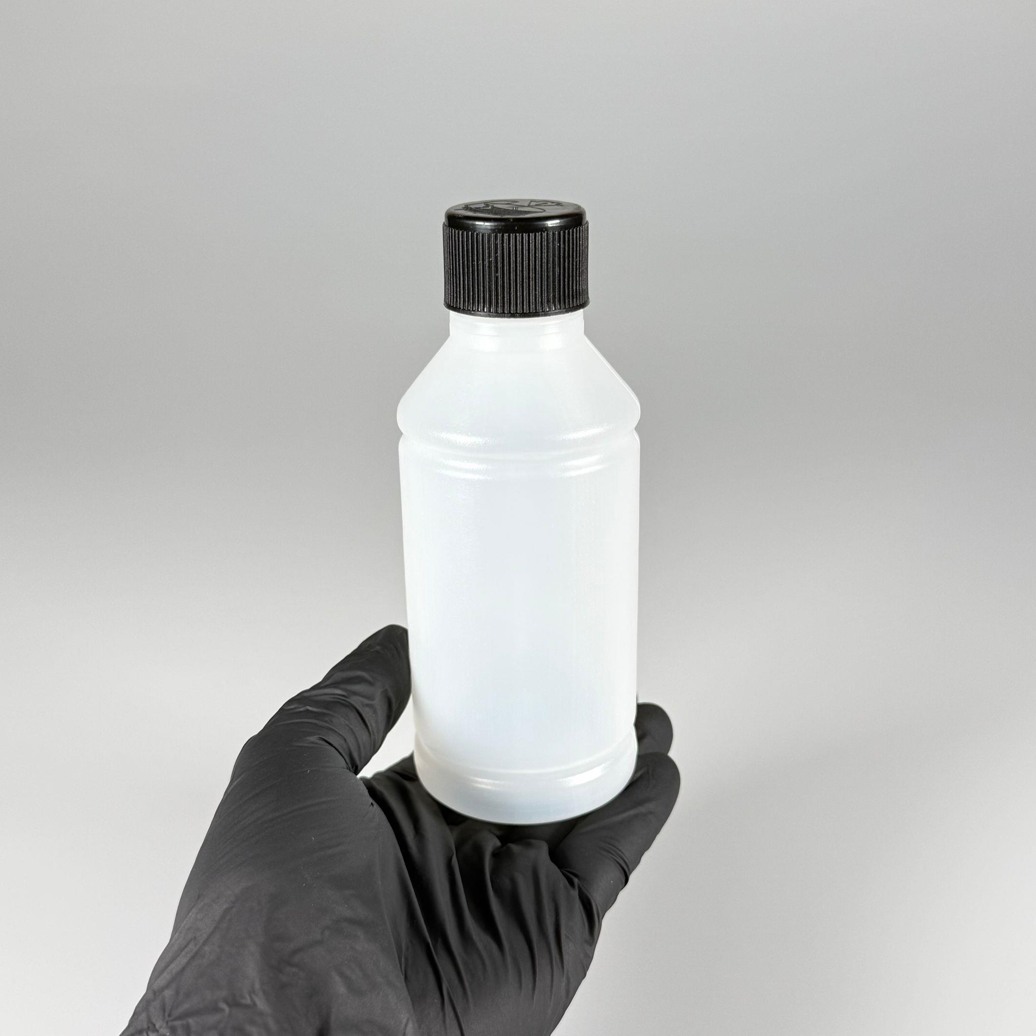 250 CC TİNER ŞİŞESİ - SİYAH ÇOCUK EMNİYET KİLİTLİ KAPAKLI - 250 ML KİMYASALA DAYANIKLI PLASTİK ŞİŞE - 0,25 LT POLİETİLEN ŞİŞE