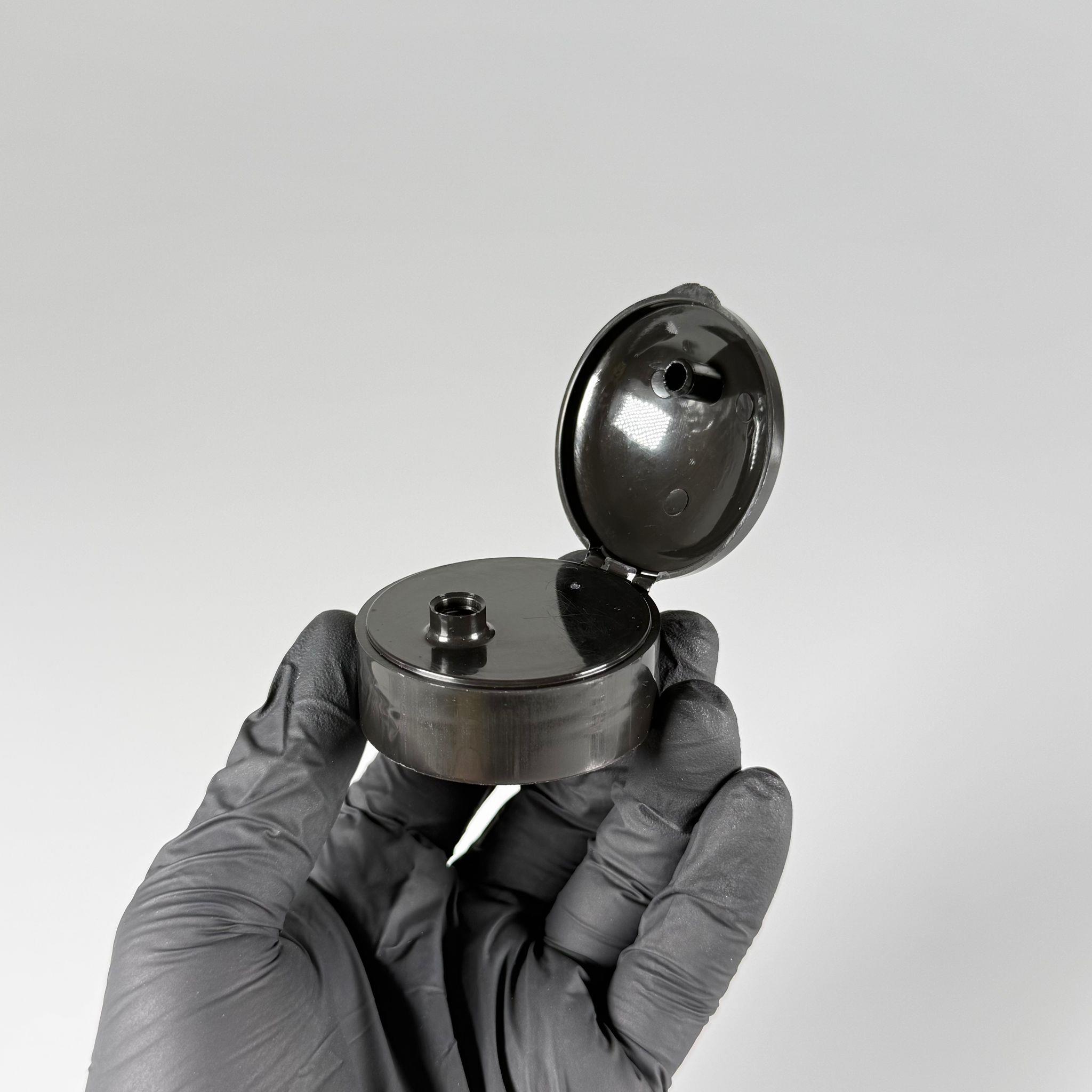 48 MM FLİPTOP KAPAK - AÇILIR KAPANIR KAPAK SİYAH - 48 MM DETERJAN KAPAĞI
