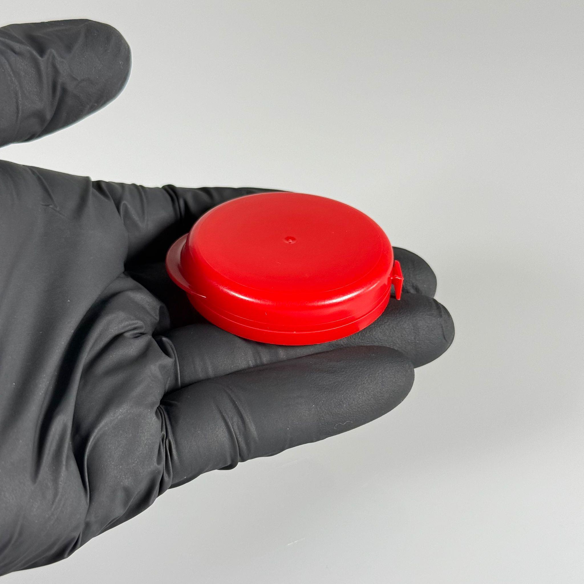 44/11 MM PLASTİK AYRAN KAPAĞI KIRMIZI KİLİTLİ YIRTMAÇLI GEÇMELİ KAPAK - CAM SÜT ŞİŞESİ KAPAĞI - CAM AYRAN ŞİŞESİ KAPAK