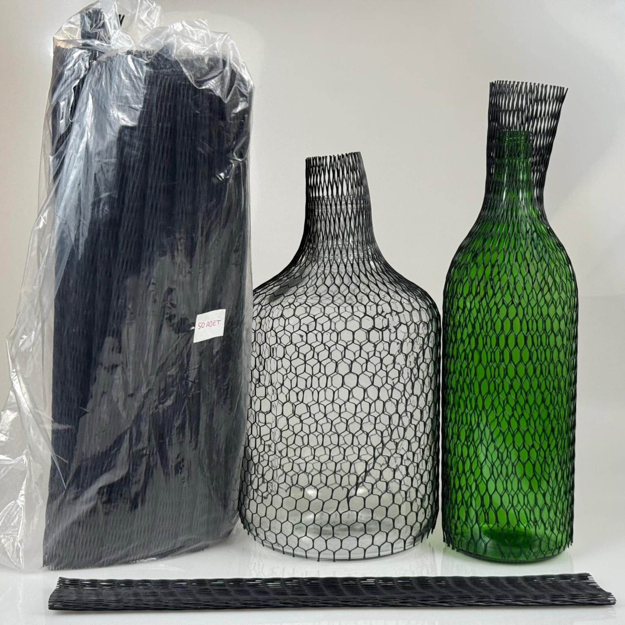 KORUMA FİLESİ - 40 CM  SİYAH - ŞİŞE KORUMA FİLESİ - PARÇA KORUYUCU FİLE - CAM ŞİŞE KORUMA FİLESİ - 50 li PAKET