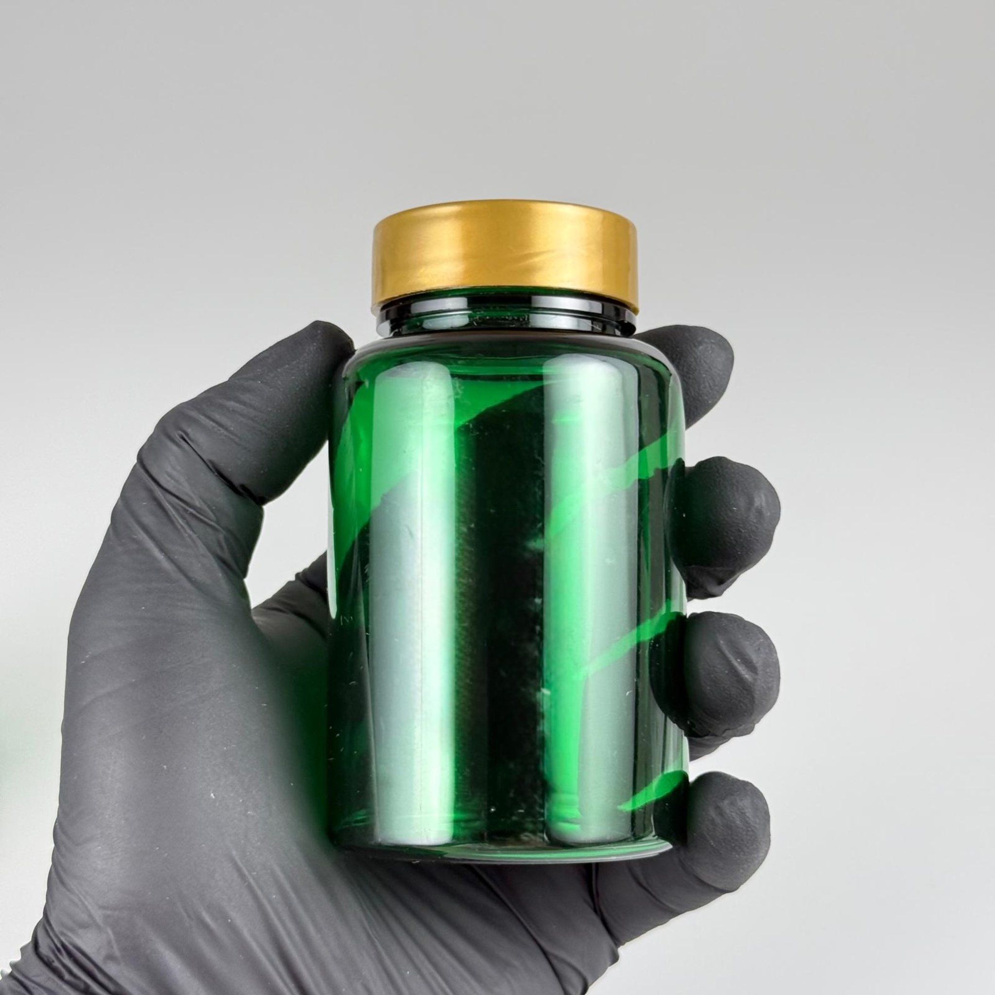 150 CC YEŞİL PET PUDRA ŞİŞESİ + GOLD PLASTİK KAPAKLI + PUDRA TIPALI TAKIM - 150 ML PUDRA KUTUSU, EKO TUZLUK
