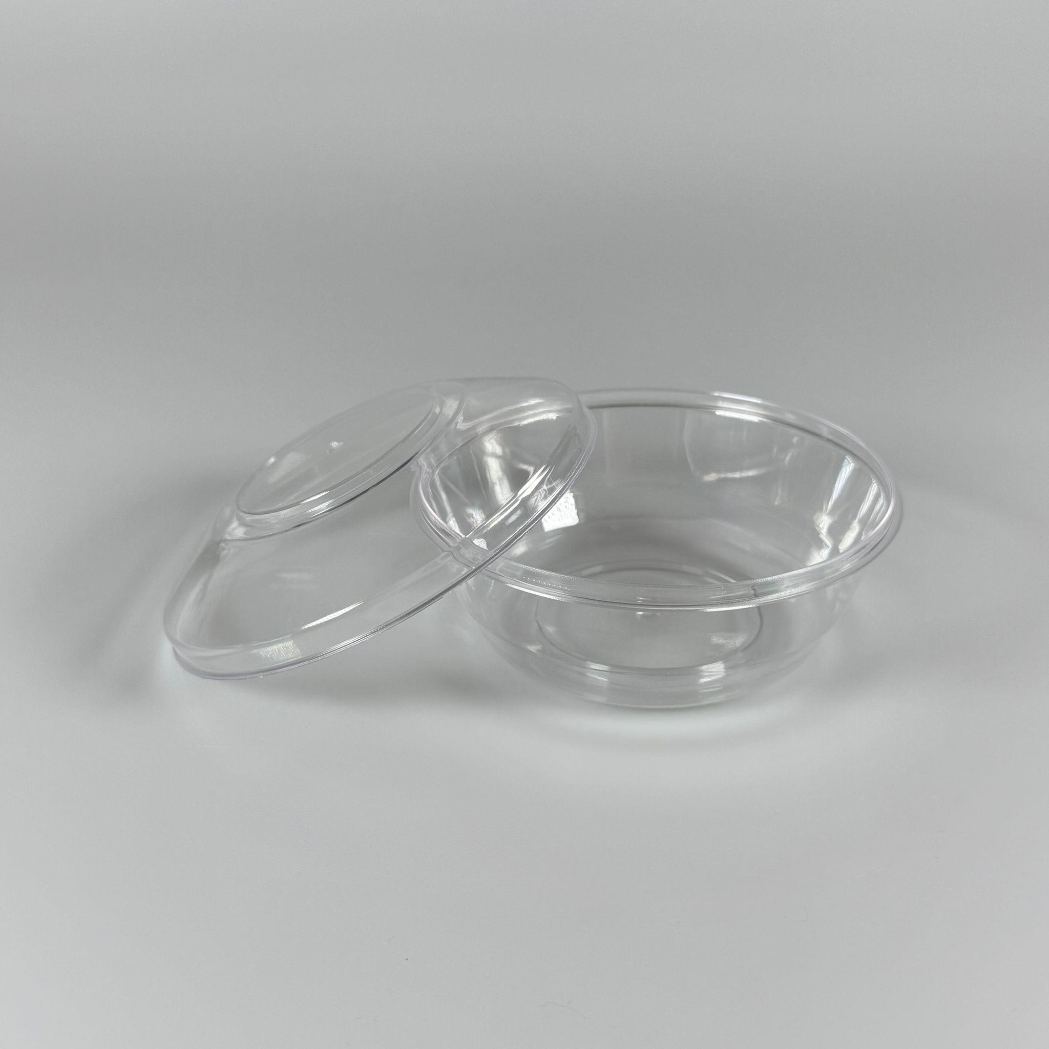 KRİSTAL PLASTİK MİKA TATLI KABI - 280 CC KAPAKLI YUVARLAK MODEL 30 LU PAKET - muhallebi, profiterol, puding, tiramisu, sütlaç, sütlü tatlı, çerezlik, pastane vb için çok amaçlı plastik boş kaseler